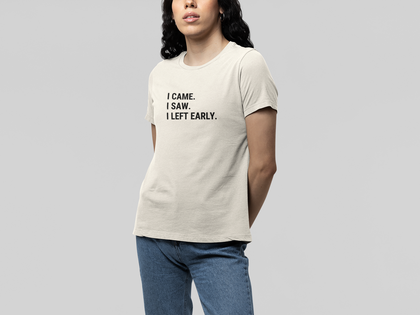 T-Shirt I CAME I SAW I LEFT EARLY Shirt – Funny Introvert Graphic Tee
