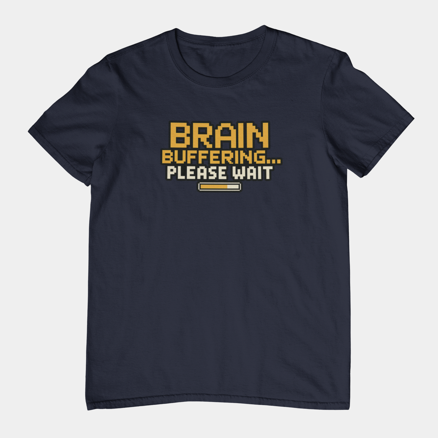 T-Shirt BRAIN BUFFERING Retro Pixel ADHD Loading Screen Graphic T-Shirt