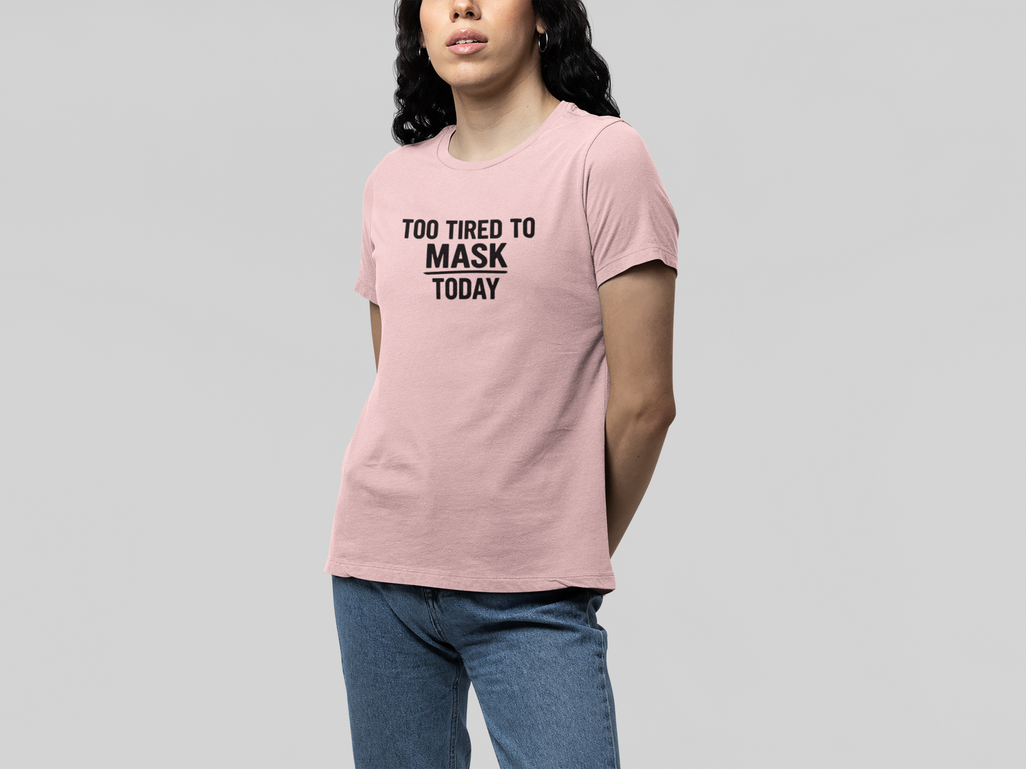 T-Shirt TOO TIRED TO MASK TODAY Shirt – Autism Awareness Graphic Tee