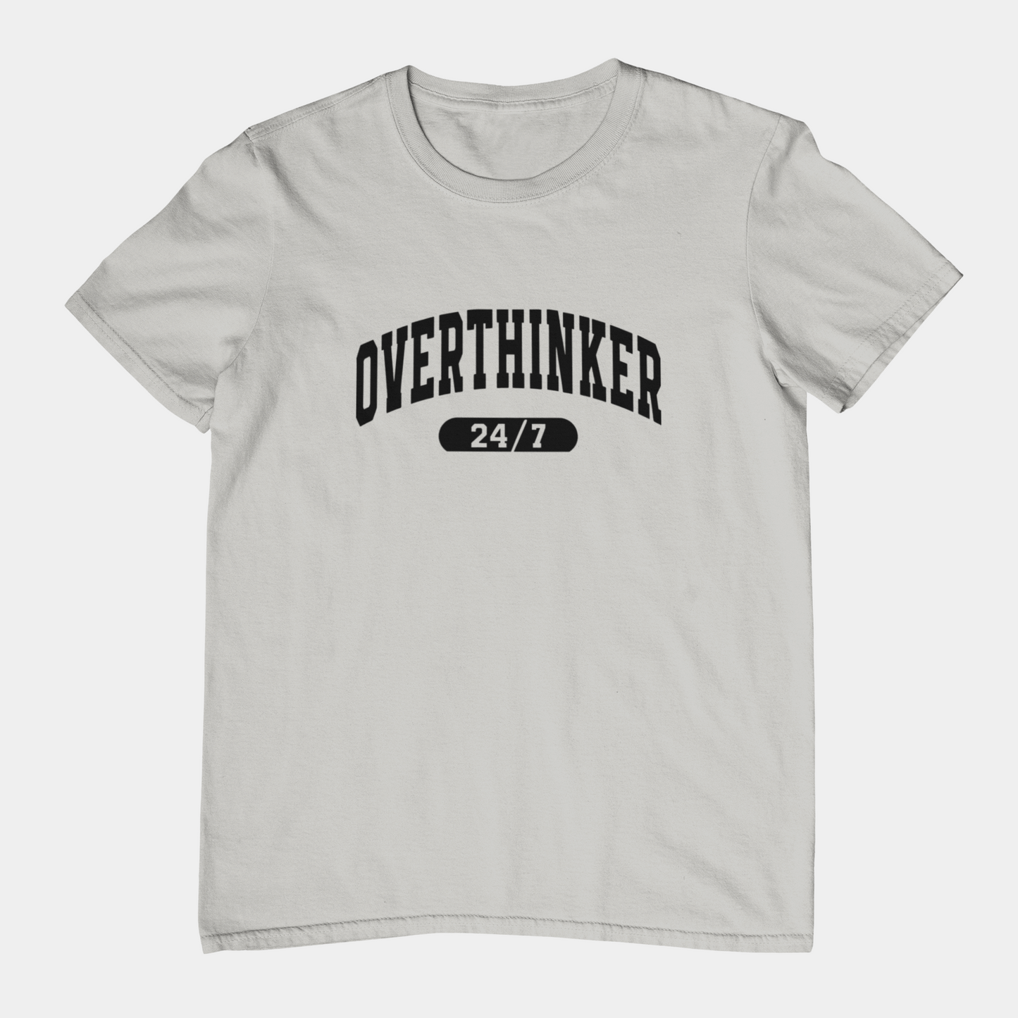 T-Shirt Overthinker 24/7 Shirt – Funny Distressed Collegiate Graphic Tee
