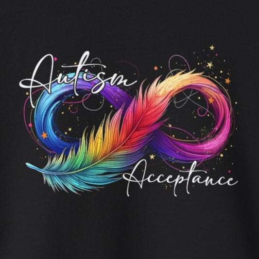 Sweatshirt Autism Acceptance Sweatshirt with Neurodiversity Symbol