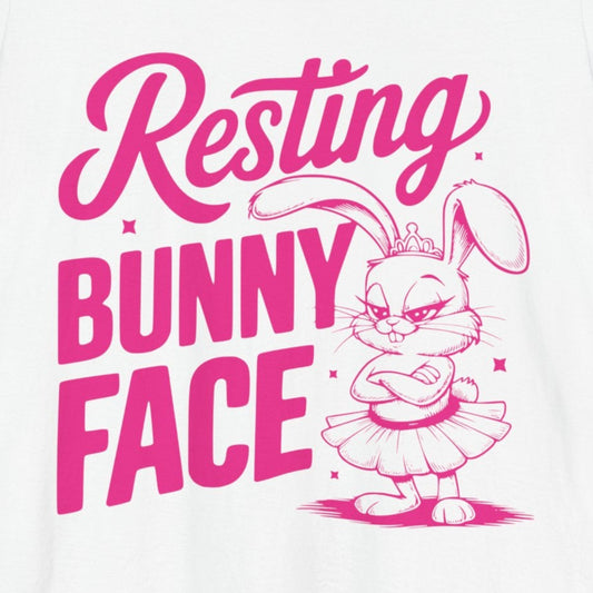 T-Shirt Funny Easter Shirt | Resting Bunny Face Women's Tee – Sarcastic & Trendy