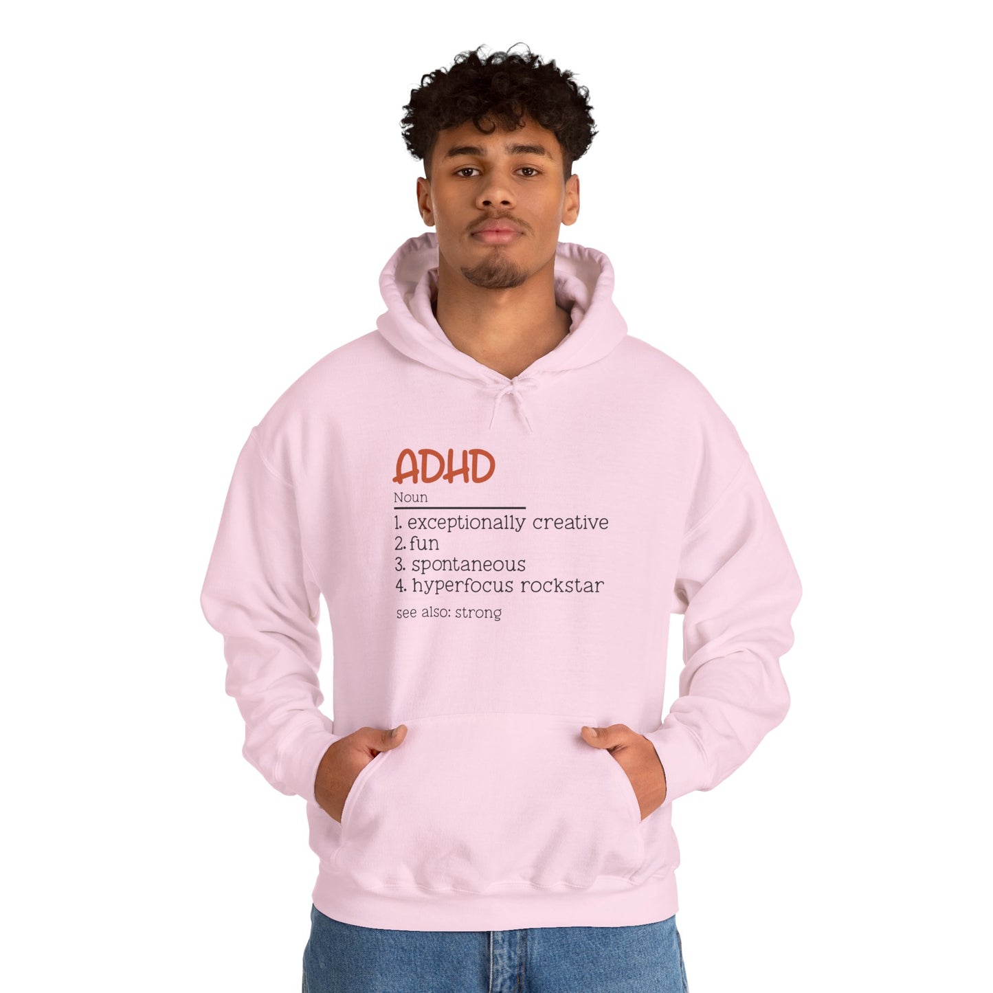 ADHD (Noun) Definition – Funny ADHD Hoodie with Positive Traits