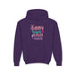 Purple Bunny Kisses & Easter Wishes Kids Hoodie | Cute Easter Hoodie