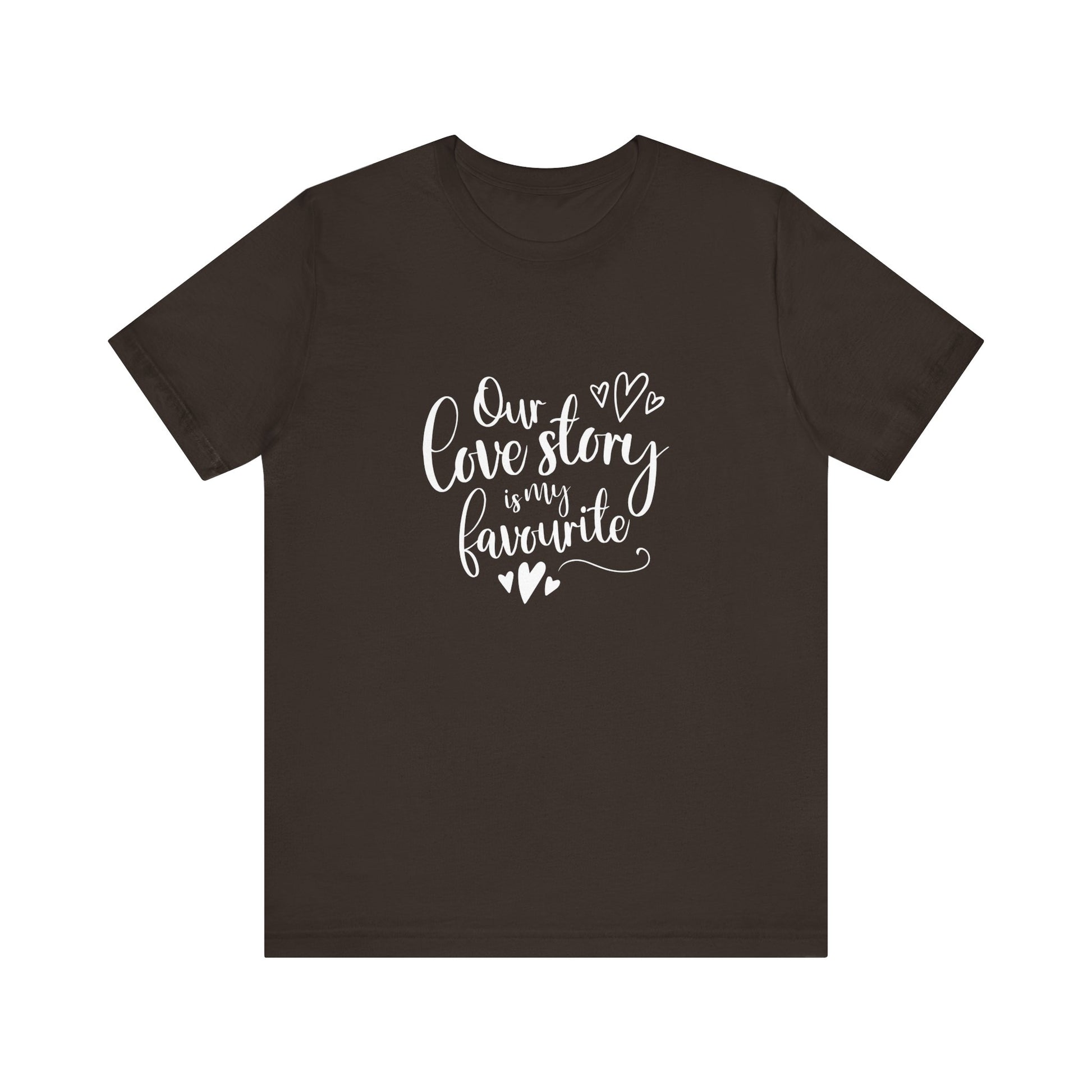 Brown Couples Gift Shirt – Our Love Story Is My Favorite Tee
