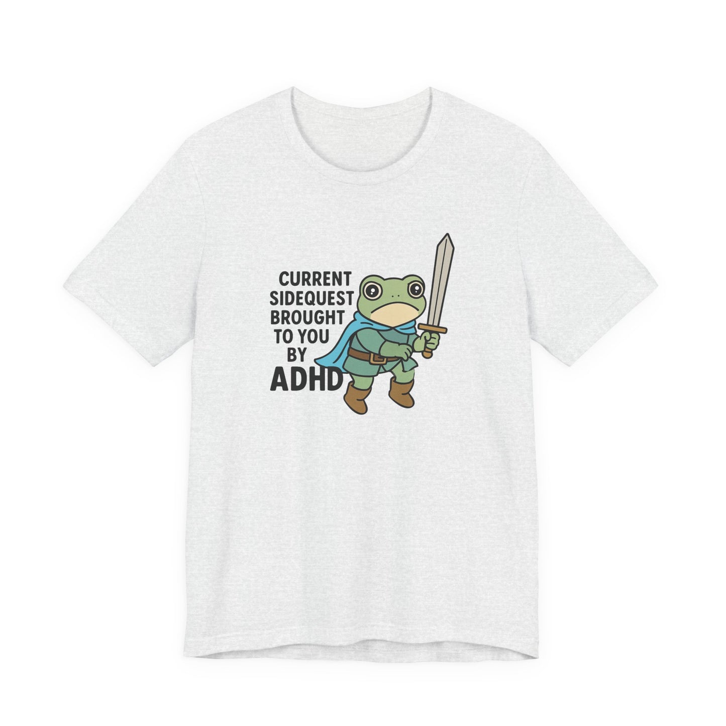 T-Shirt CURRENT SIDEQUEST T-Shirt – Funny ADHD Frog Gaming Shirt