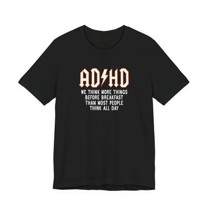 T-Shirt ADHD Lightning Bolt T-Shirt – Bold Funny ADHD Graphic Tee