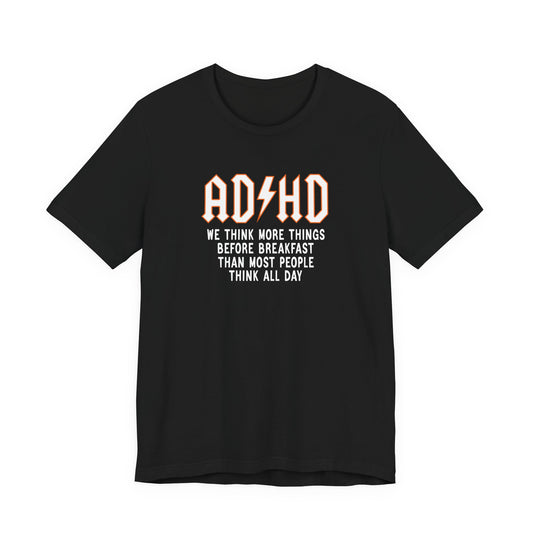 T-Shirt ADHD Lightning Bolt T-Shirt – Bold Funny ADHD Graphic Tee