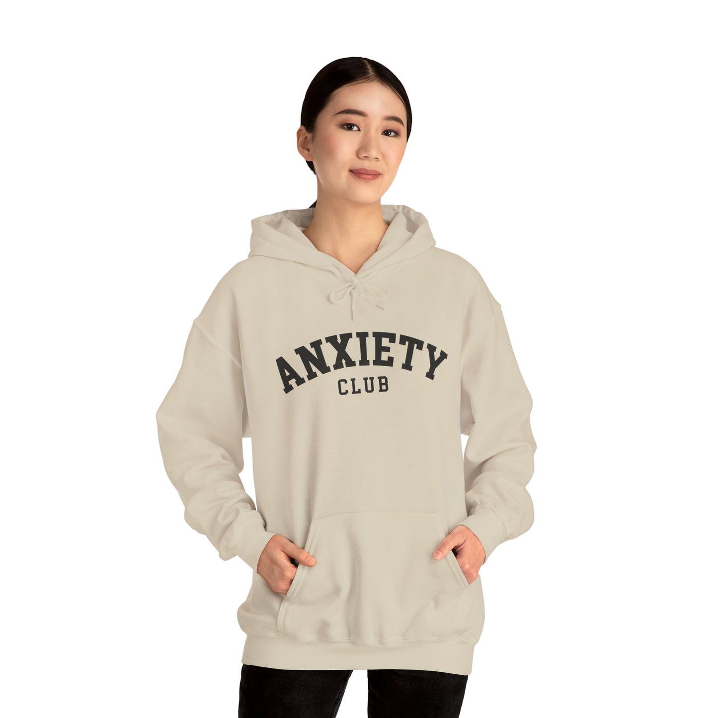Hoodie Anxiety Club – Cozy Hoodie for Women with Anxiety Support