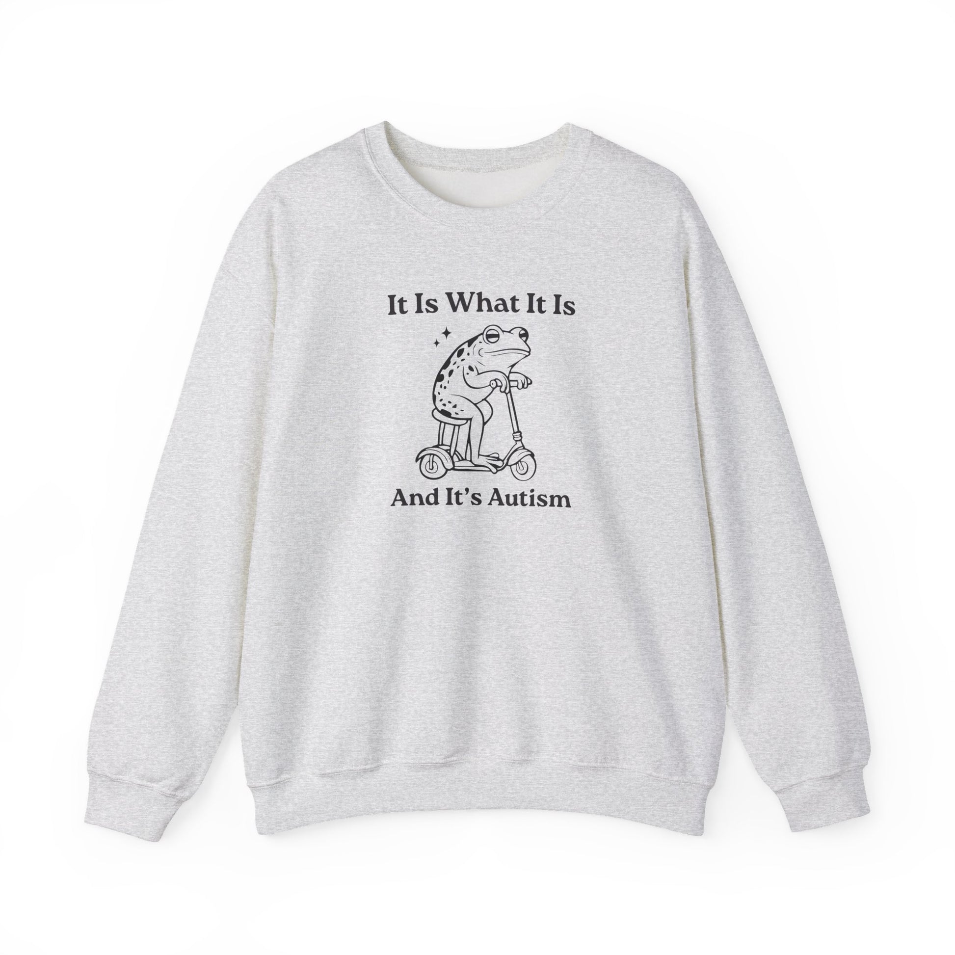 Sweatshirt It Is What It Is And It’s Autism Funny Sweatshirt for Adults & Teens