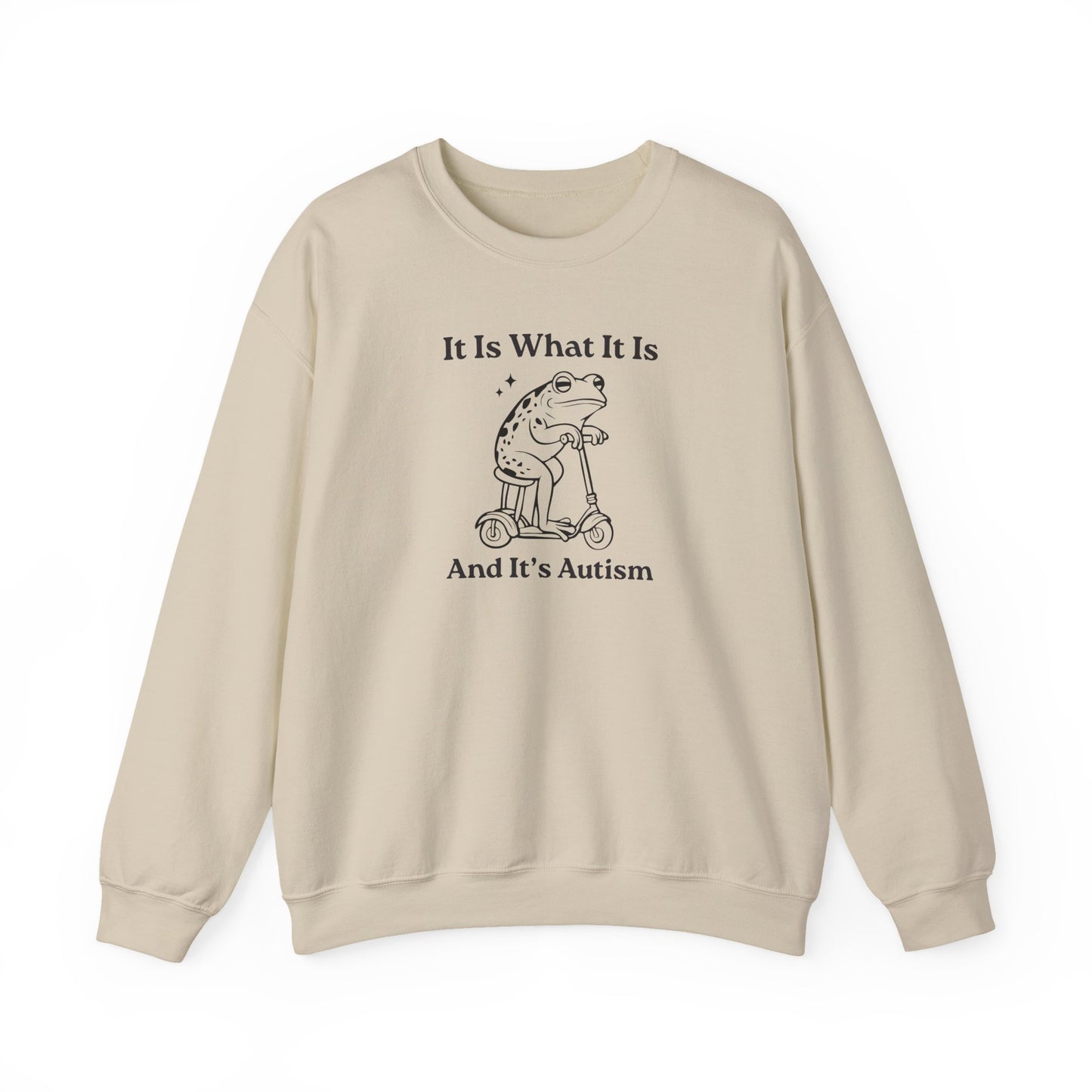 Sweatshirt It Is What It Is And It’s Autism Funny Sweatshirt for Adults & Teens