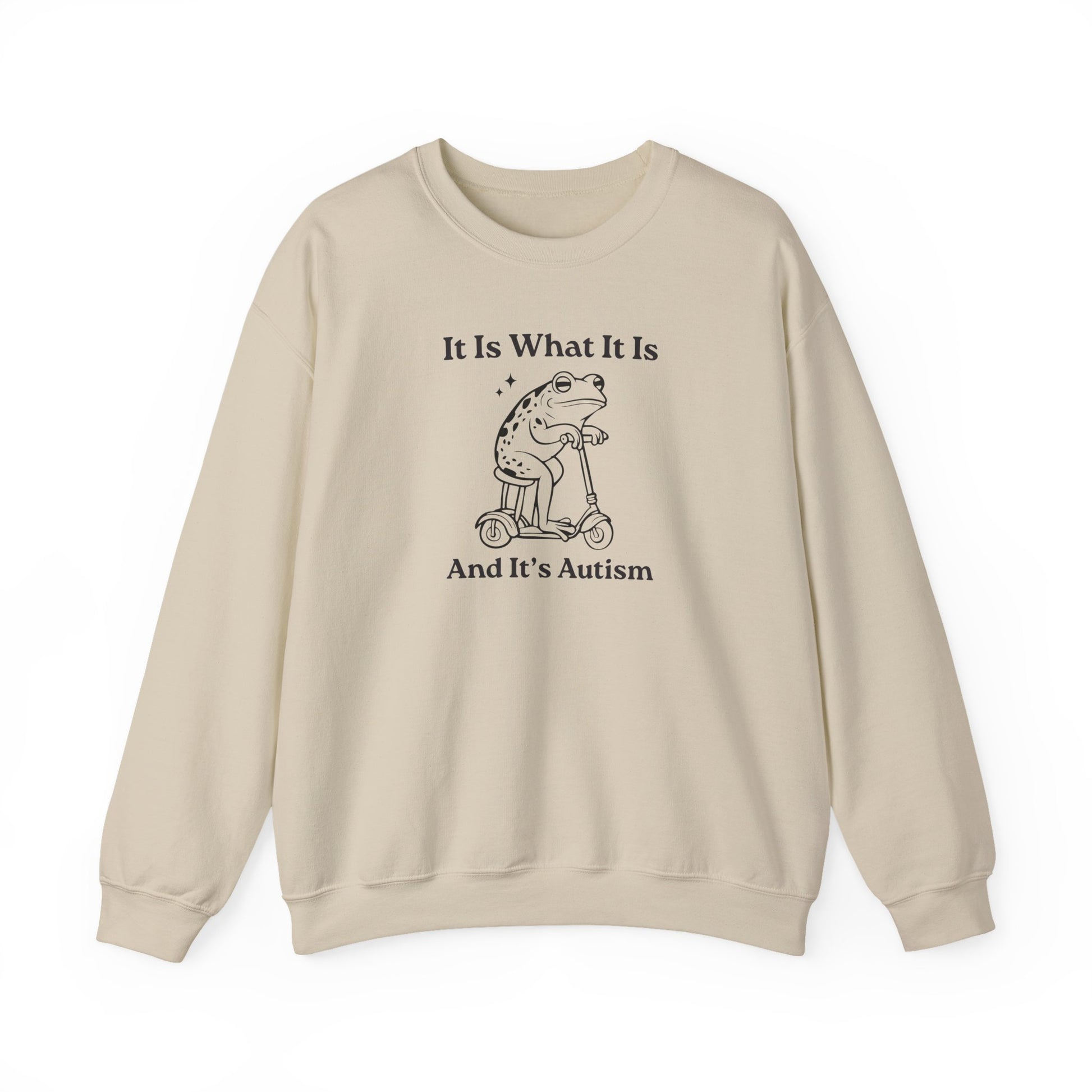Sweatshirt It Is What It Is And It’s Autism Funny Sweatshirt for Adults & Teens