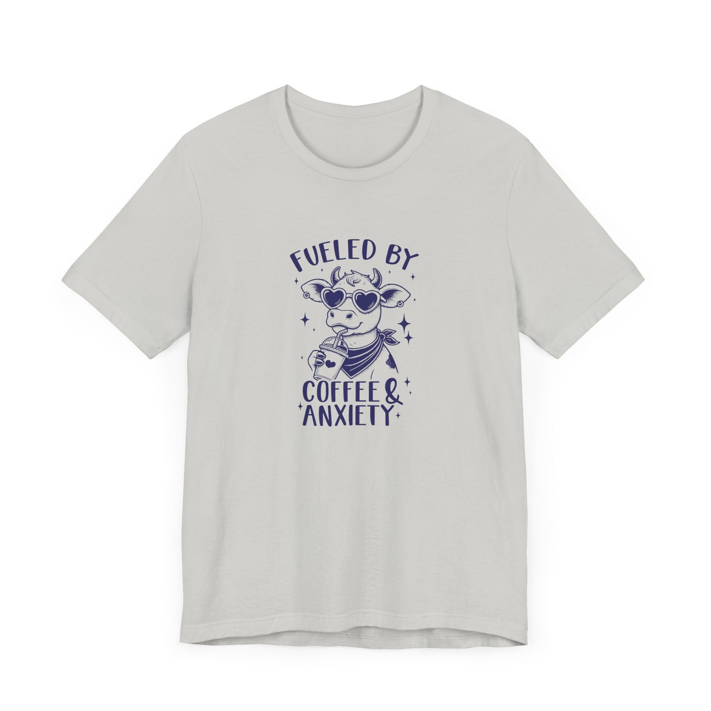 T-Shirt Fueled by Coffee and Anxiety – Funny Women's Anxiety T-shirt