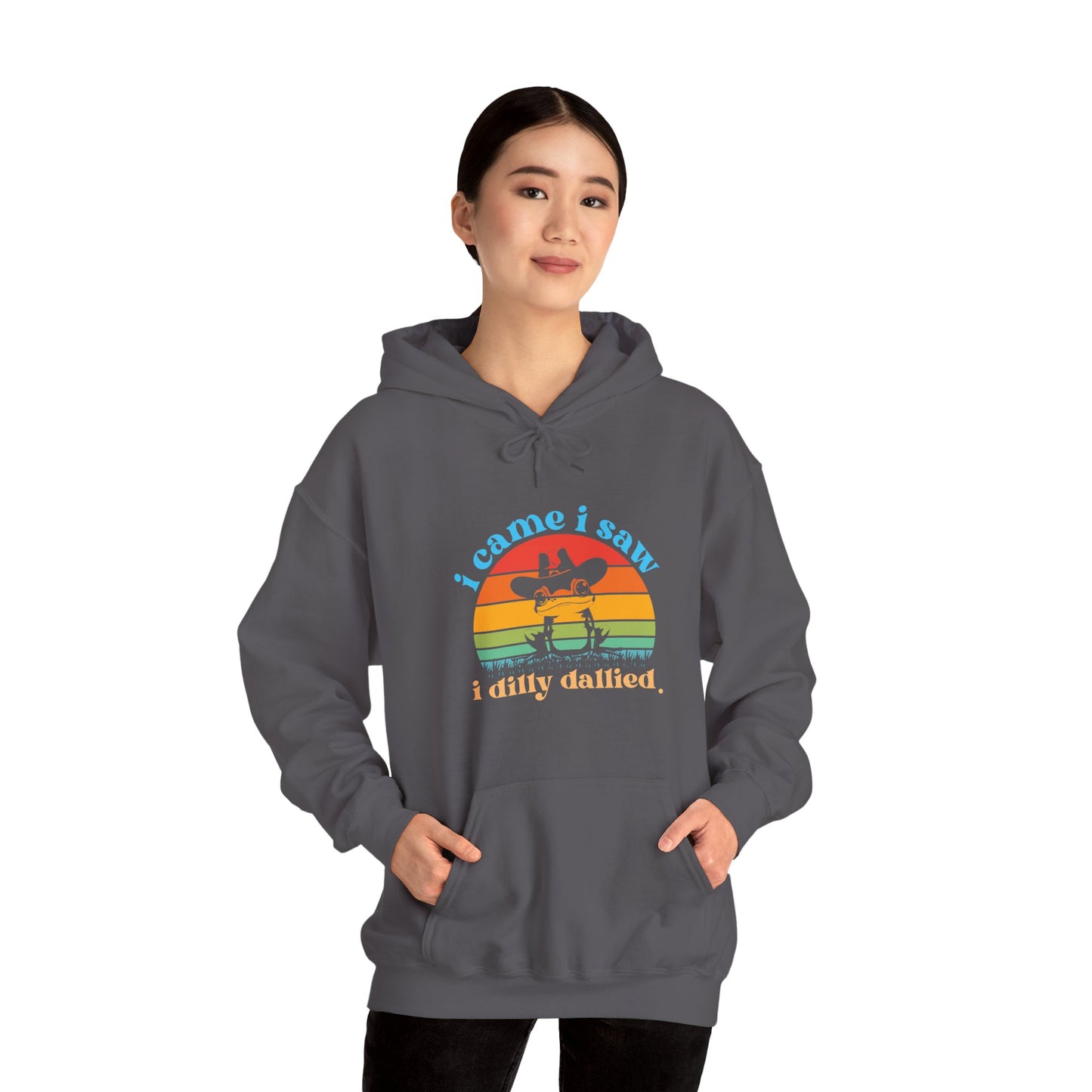 Hoodie i came i saw i dilly dallied Hoodie – Funny ADHD Frog Hoodie