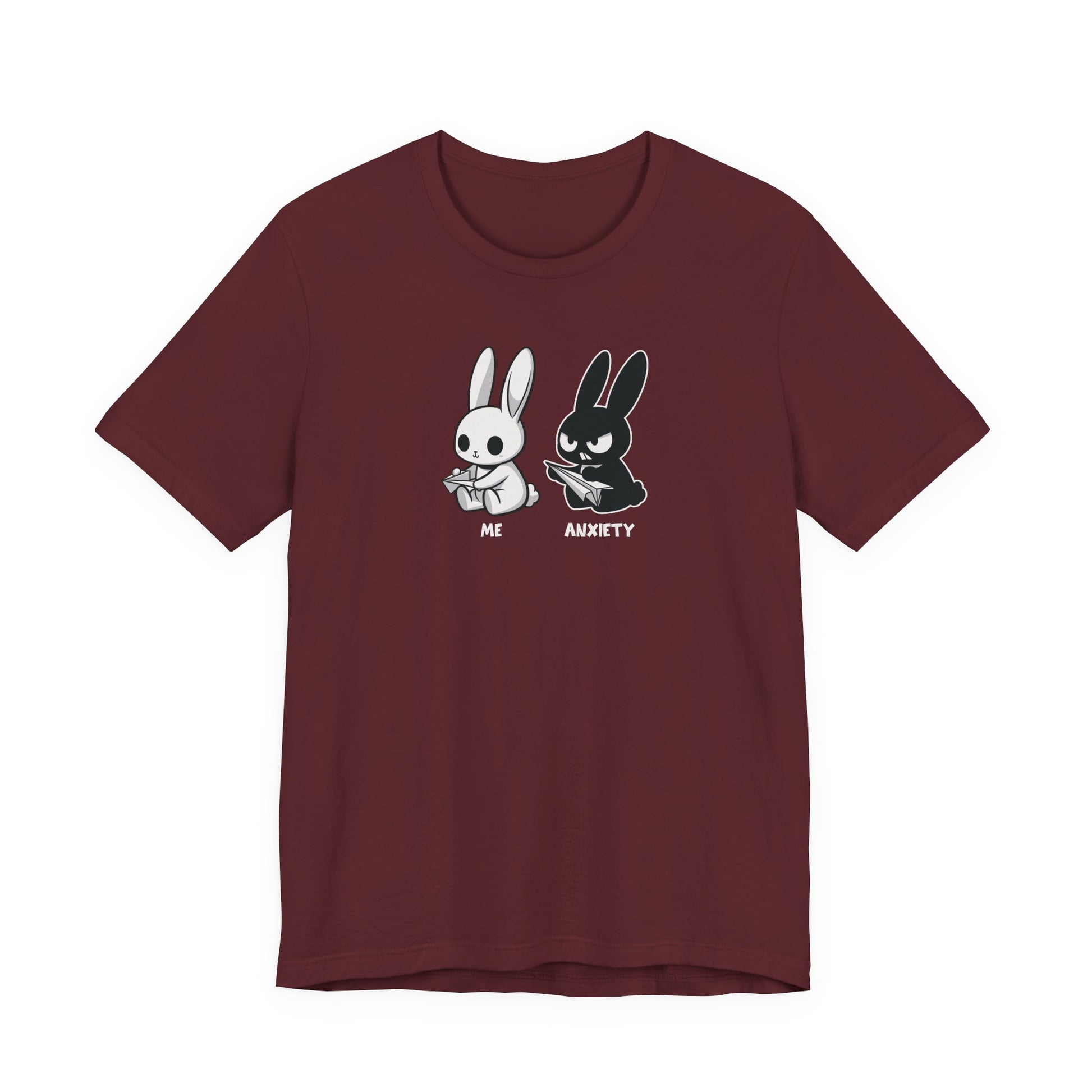 T-Shirt ME vs ANXIETY Rabbit Shirt – Funny Anxiety Shirt for Animal Lovers