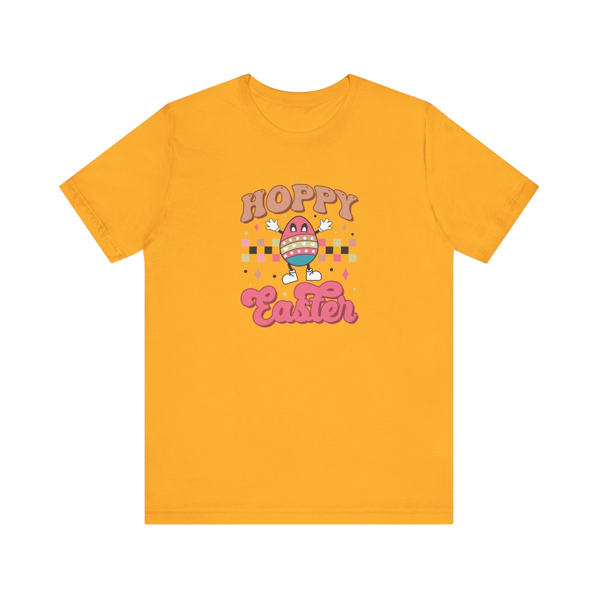 Gold Pop Culture Easter Shirt – Hoppy Easter Tee for Women