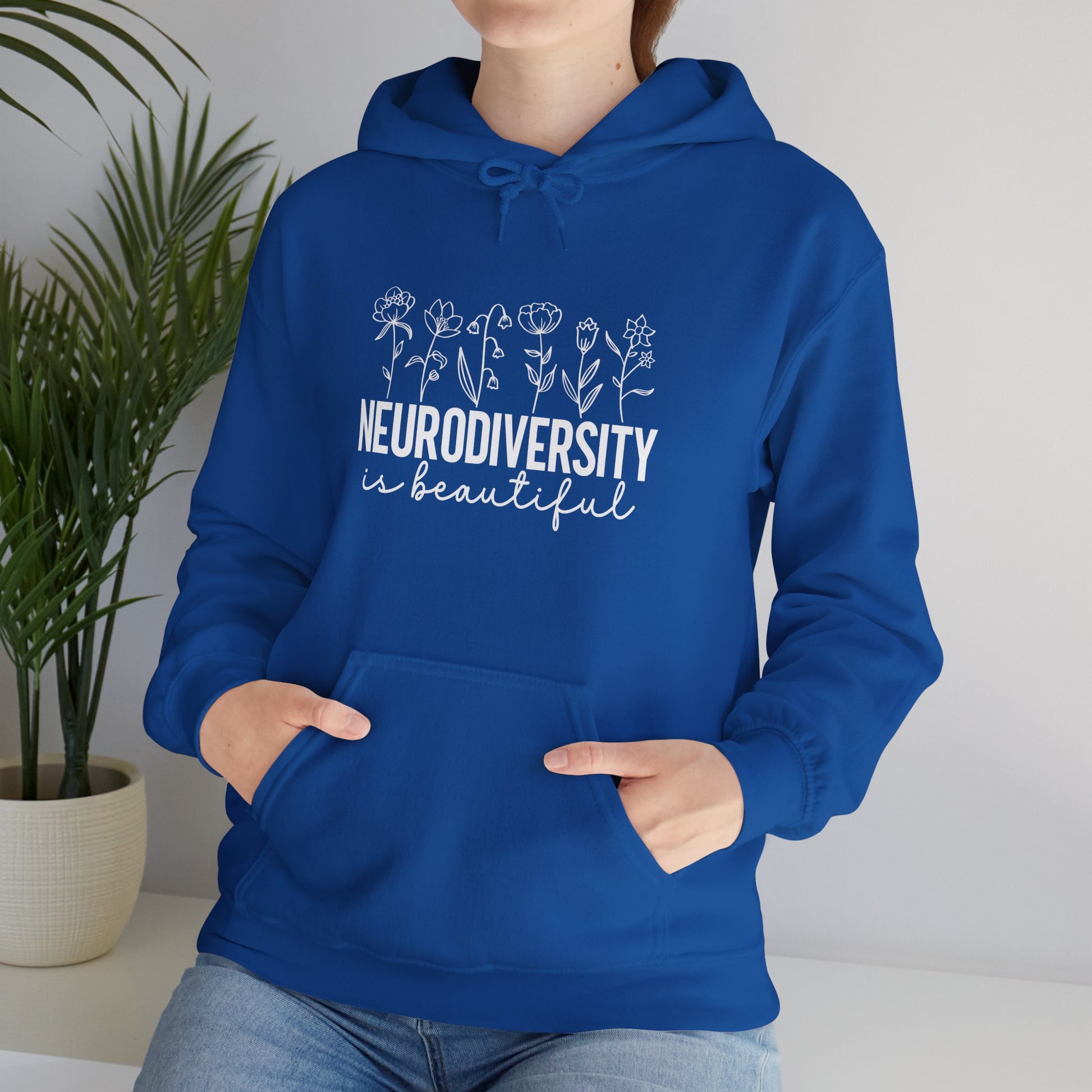 Hoodie NEURODIVERSITY is Beautiful Hoodie – Floral Autism Awareness Hoodie