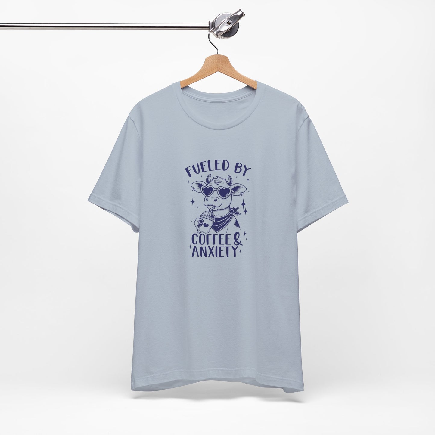 T-Shirt Fueled by Coffee and Anxiety – Funny Women's Anxiety T-shirt