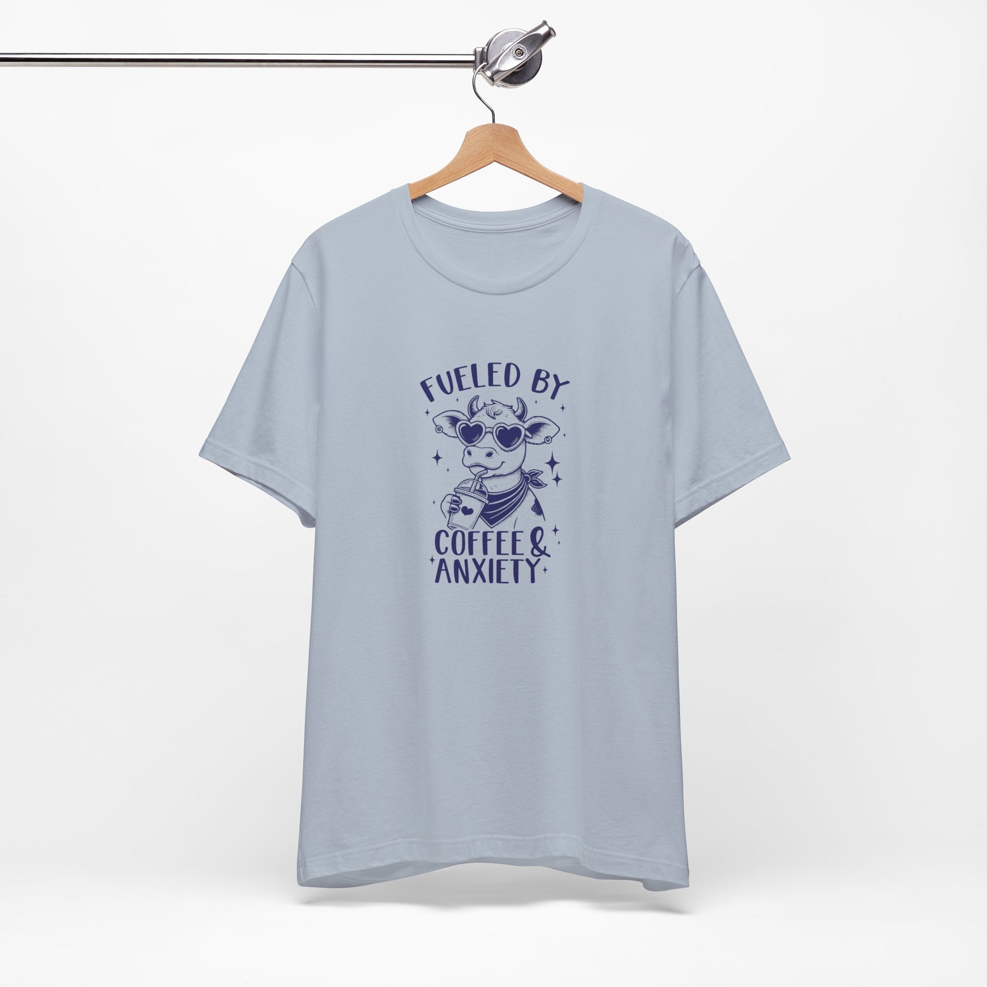 T-Shirt Fueled by Coffee and Anxiety – Funny Women's Anxiety T-shirt