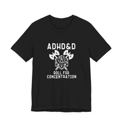 T-Shirt ADHD&D T-Shirt – Funny ADHD Gaming Shirt with Dice and Axes