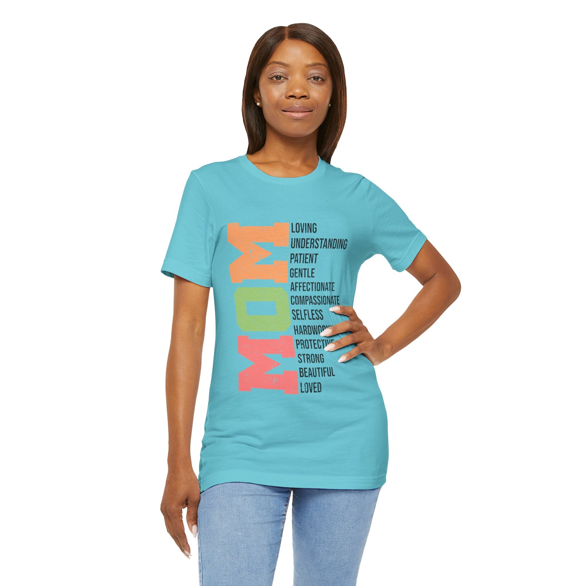 Empowering Mom T-Shirt – Beautiful, Strong, Loved MOM