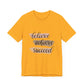 Inspirational T Shirts – Believe Achieve Succeed Tee for Women