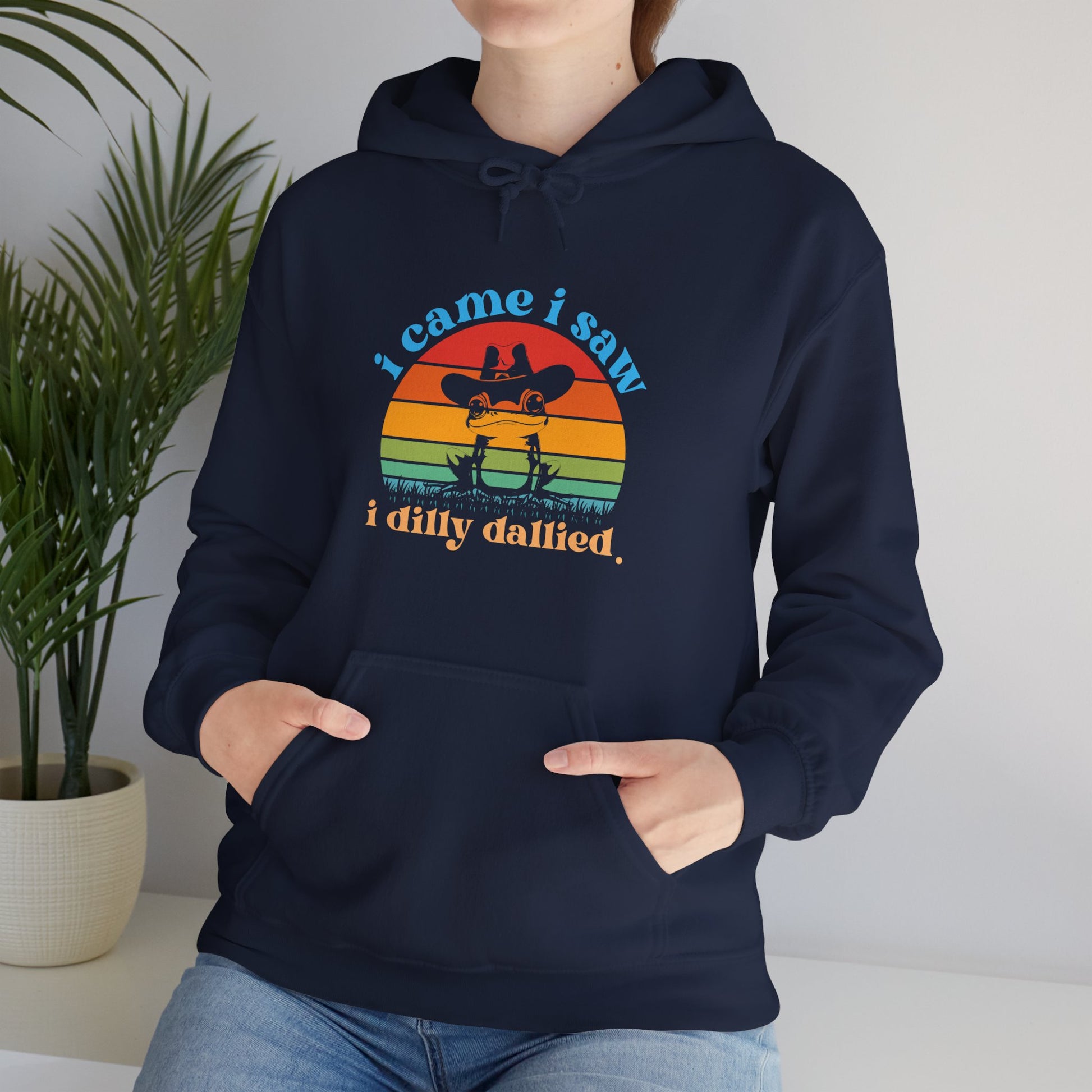 Hoodie i came i saw i dilly dallied Hoodie – Funny ADHD Frog Hoodie