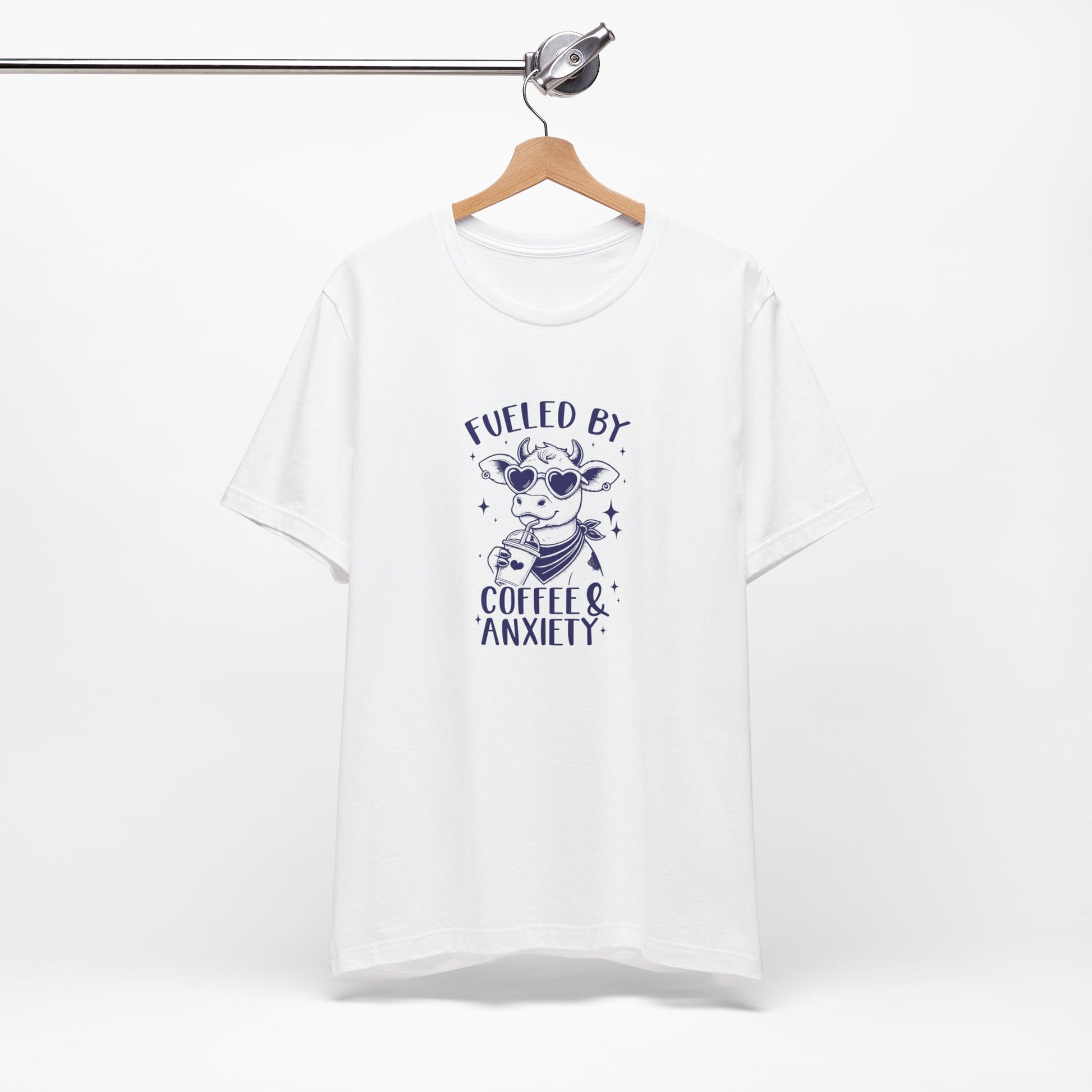 T-Shirt Fueled by Coffee and Anxiety – Funny Women's Anxiety T-shirt