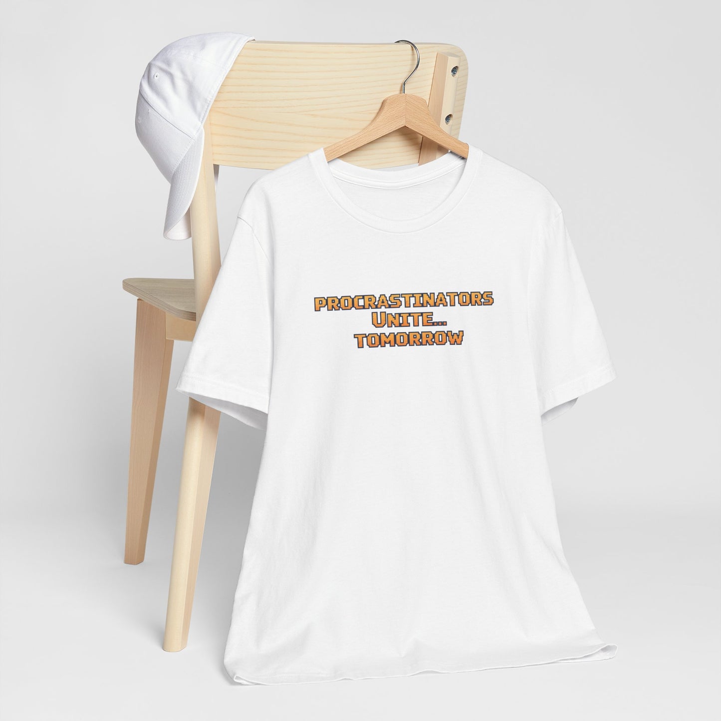 PROCRASTINATORS UNITE... TOMORROW Pixel Retro ADHD Graphic T-Shirt
