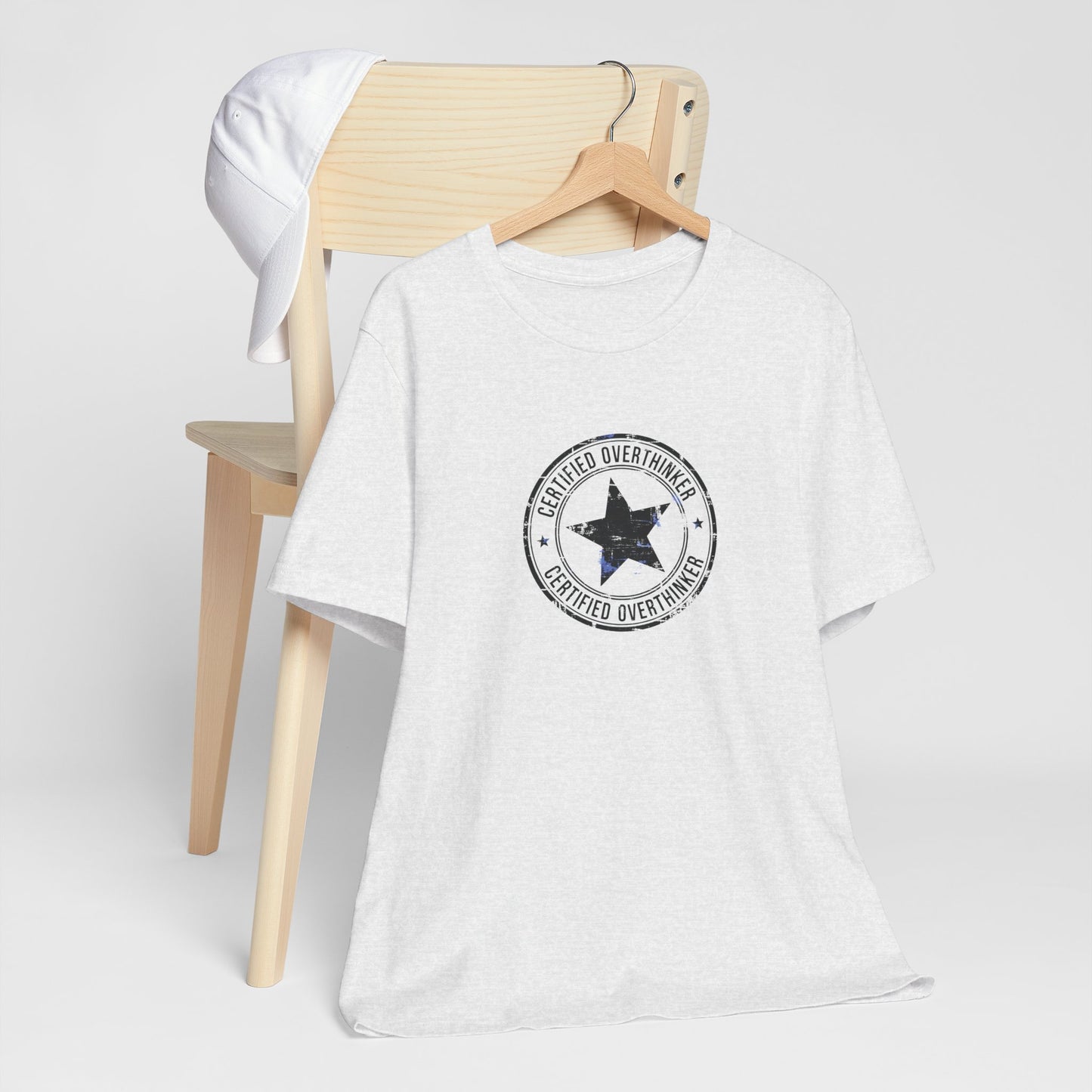 T-Shirt CERTIFIED OVERTHINKER T-Shirt – Vintage Stamp Seal Graphic Tee
