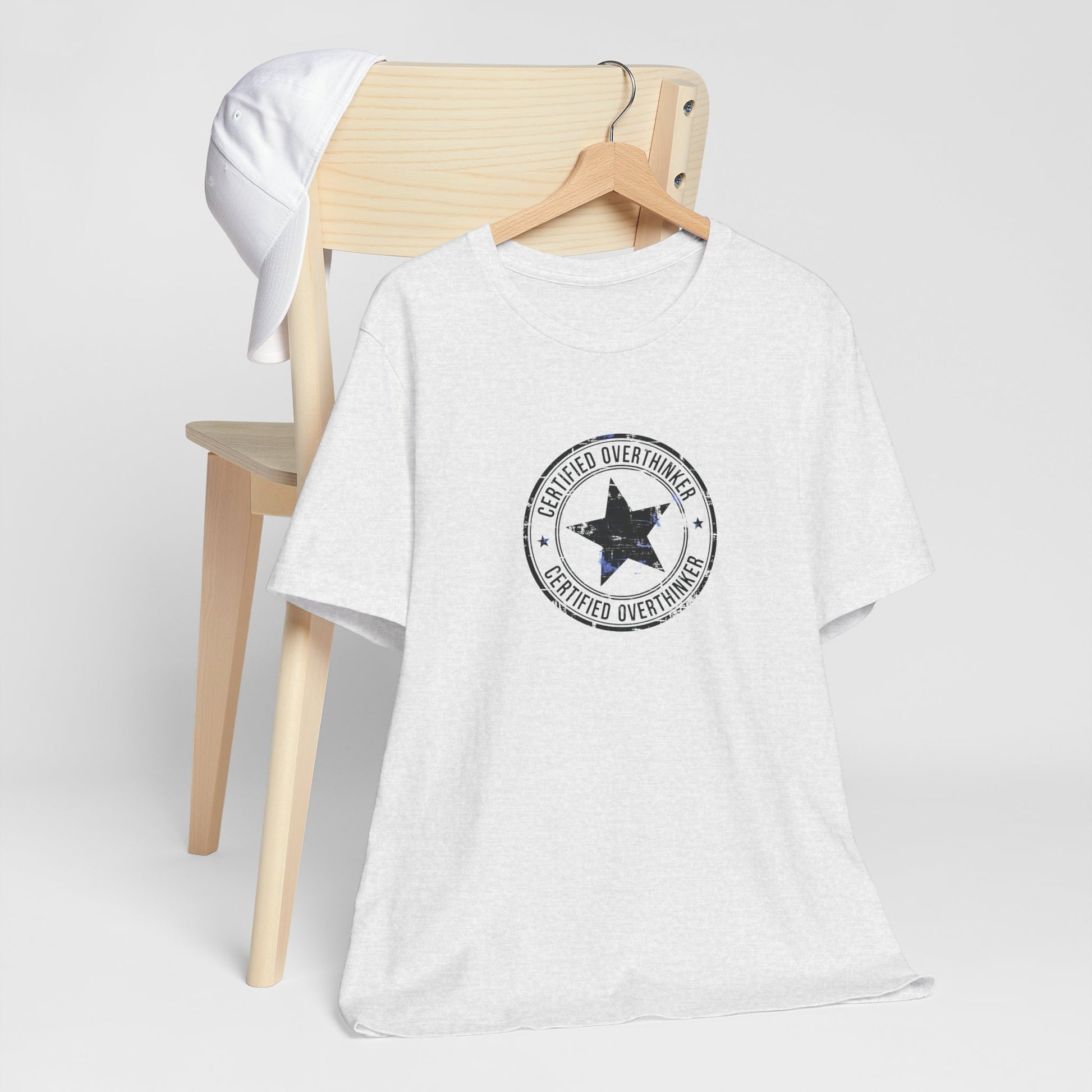 T-Shirt CERTIFIED OVERTHINKER T-Shirt – Vintage Stamp Seal Graphic Tee