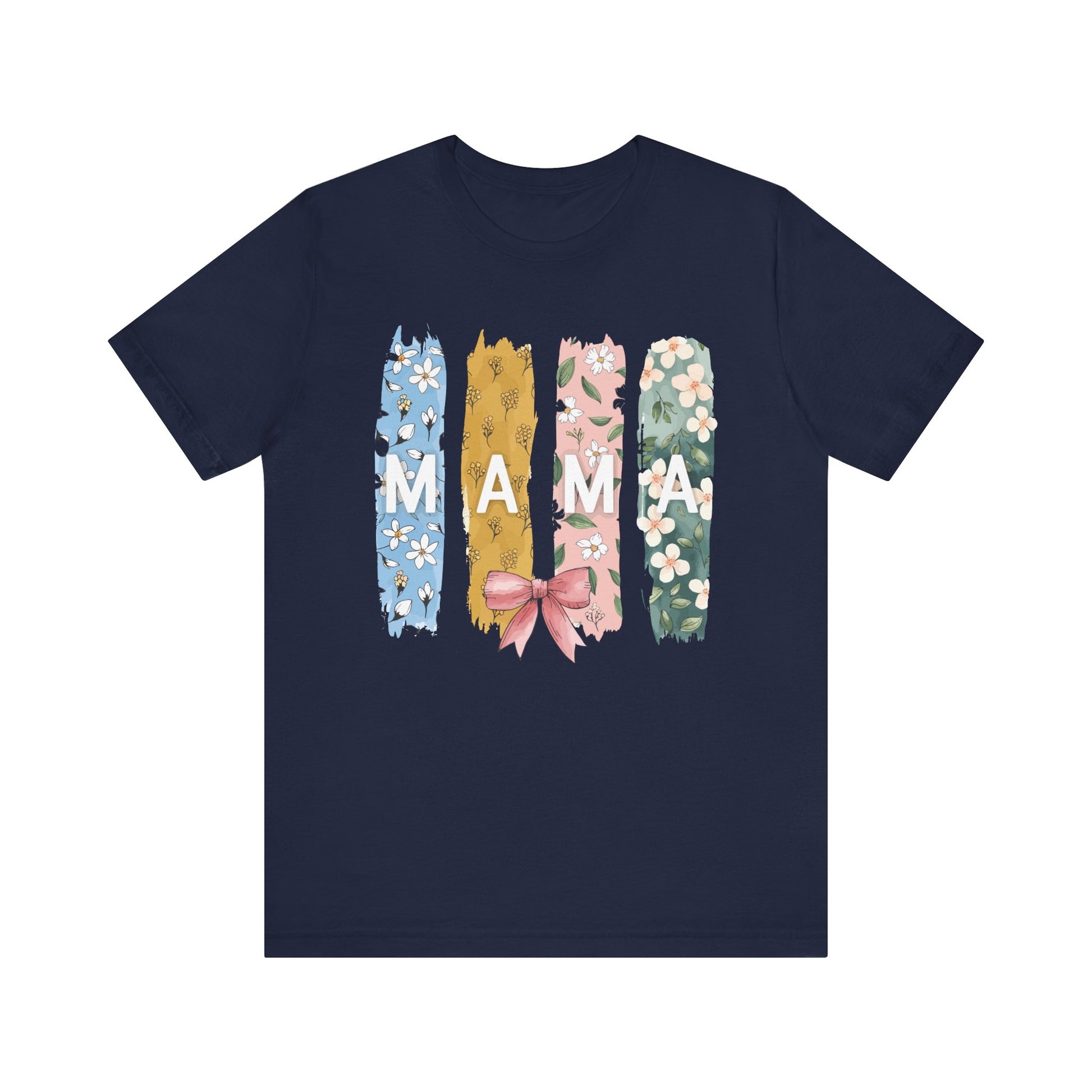 Navy Mama – Colorful Floral Mom’s Day Shirt for Stylish Moms
