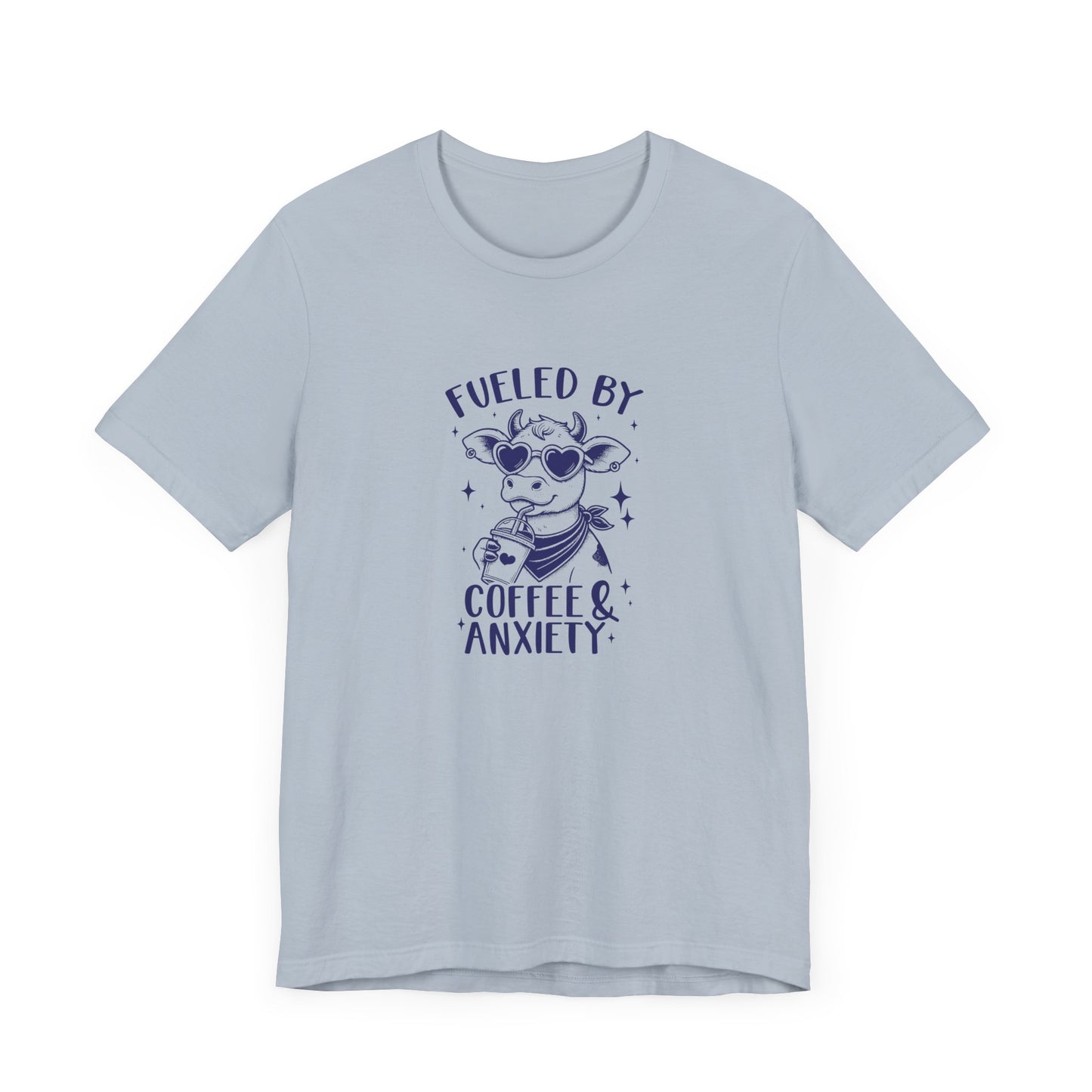T-Shirt Fueled by Coffee and Anxiety – Funny Women's Anxiety T-shirt
