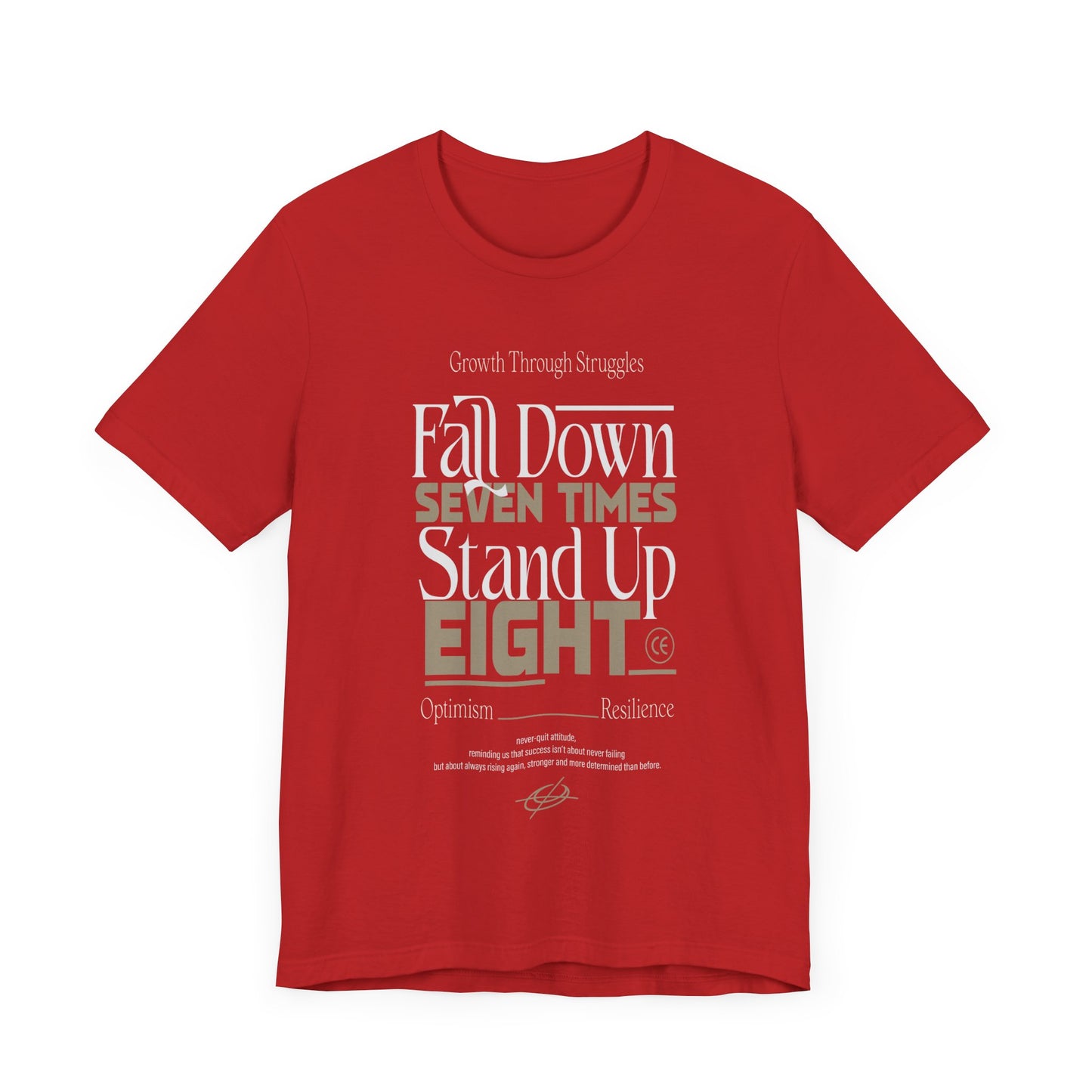 Motivational Quote Shirt – Fall Down Seven Times Stand Up Eight