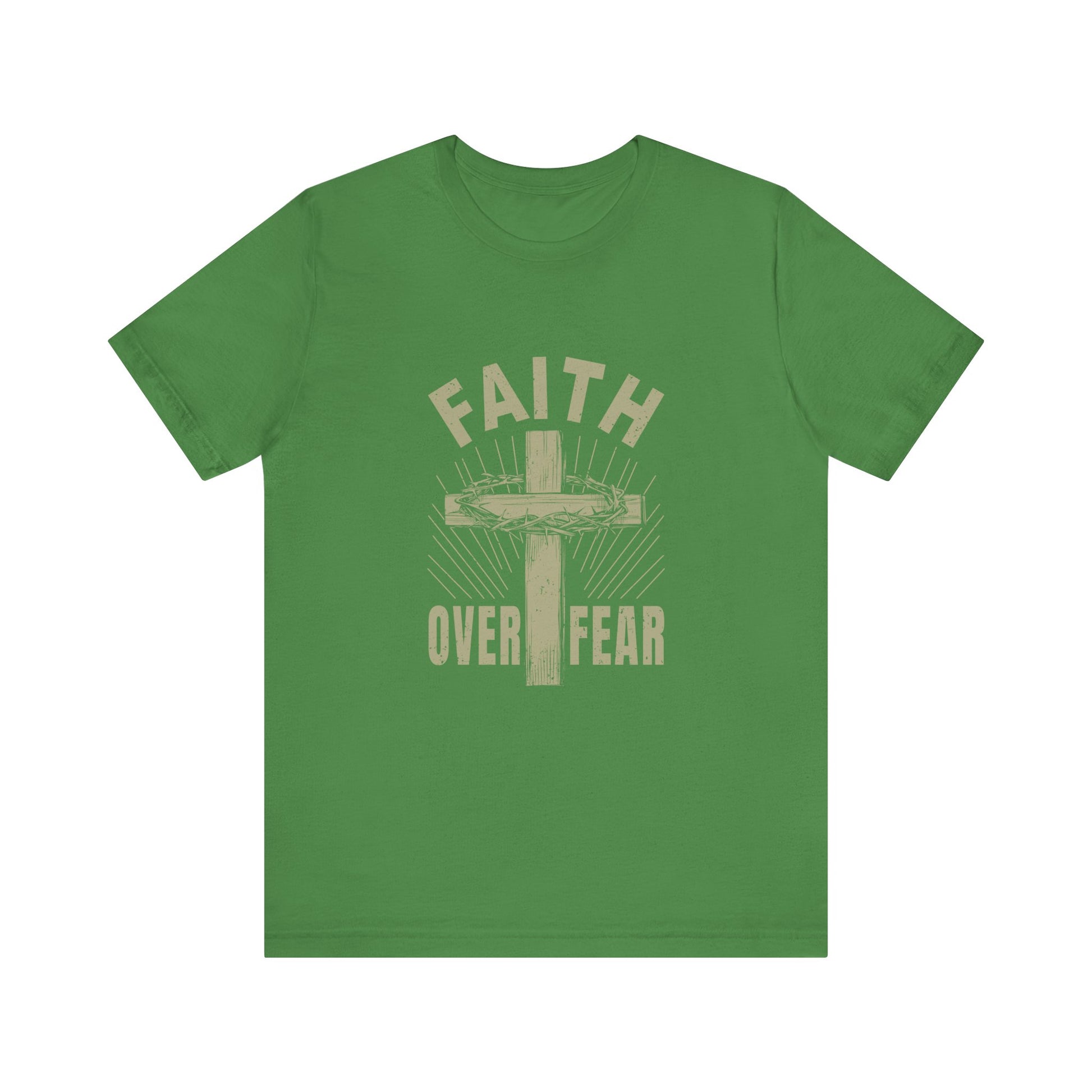 Leaf Empowering Message Tee – Faith Over Fear Shirt for Men & Women