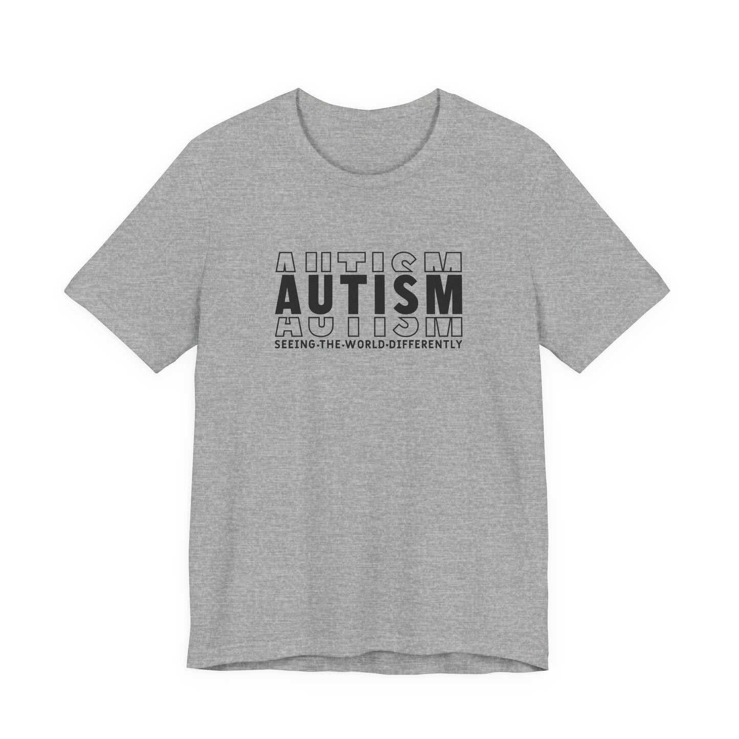 Athletic Heather Autism; Seeing the World Differently Autism T-Shirt