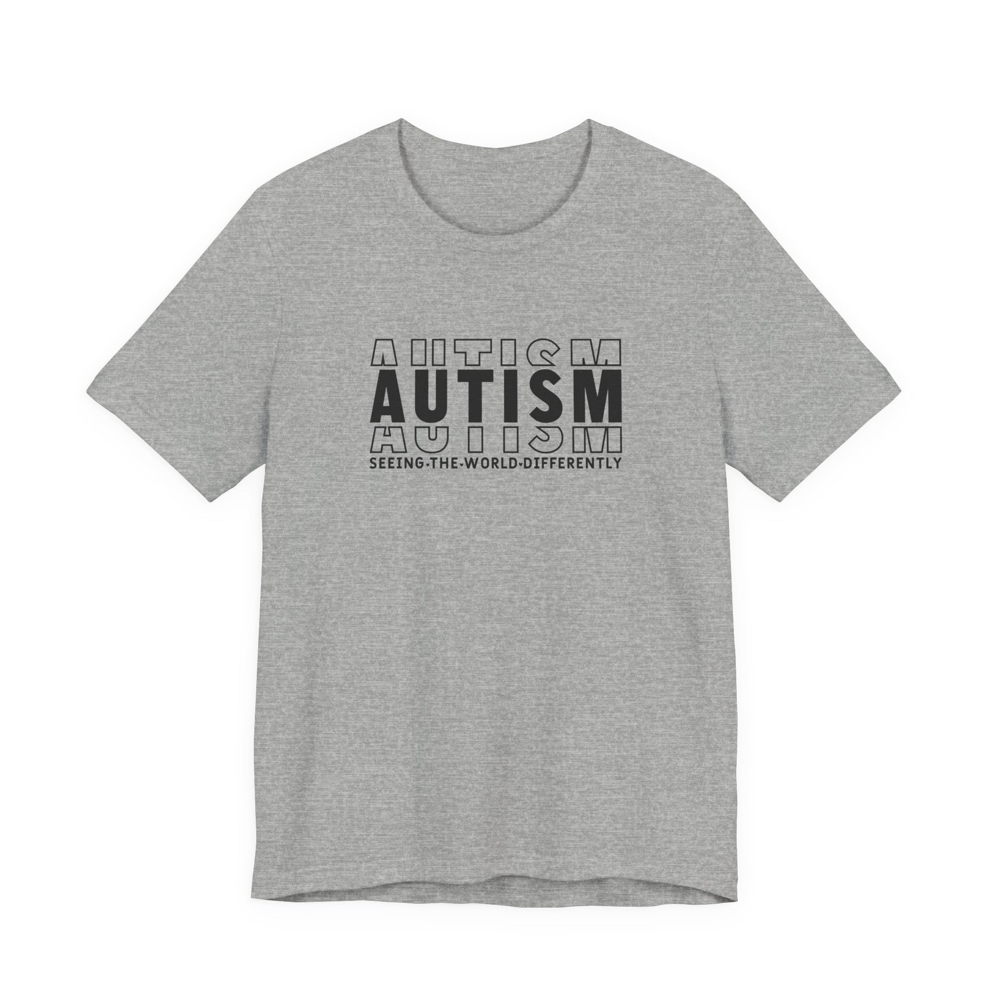 Athletic Heather Autism; Seeing the World Differently Autism T-Shirt