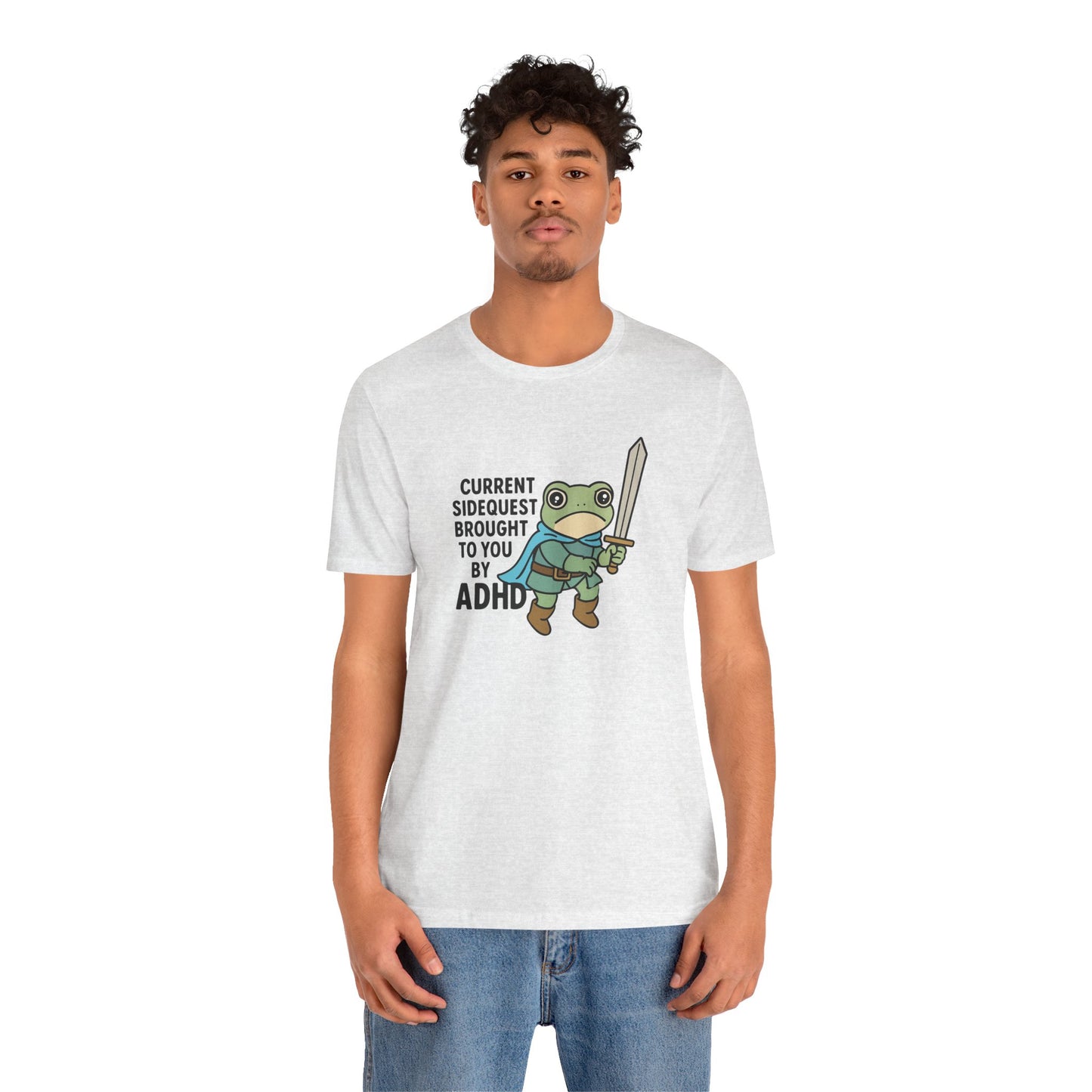 T-Shirt CURRENT SIDEQUEST T-Shirt – Funny ADHD Frog Gaming Shirt