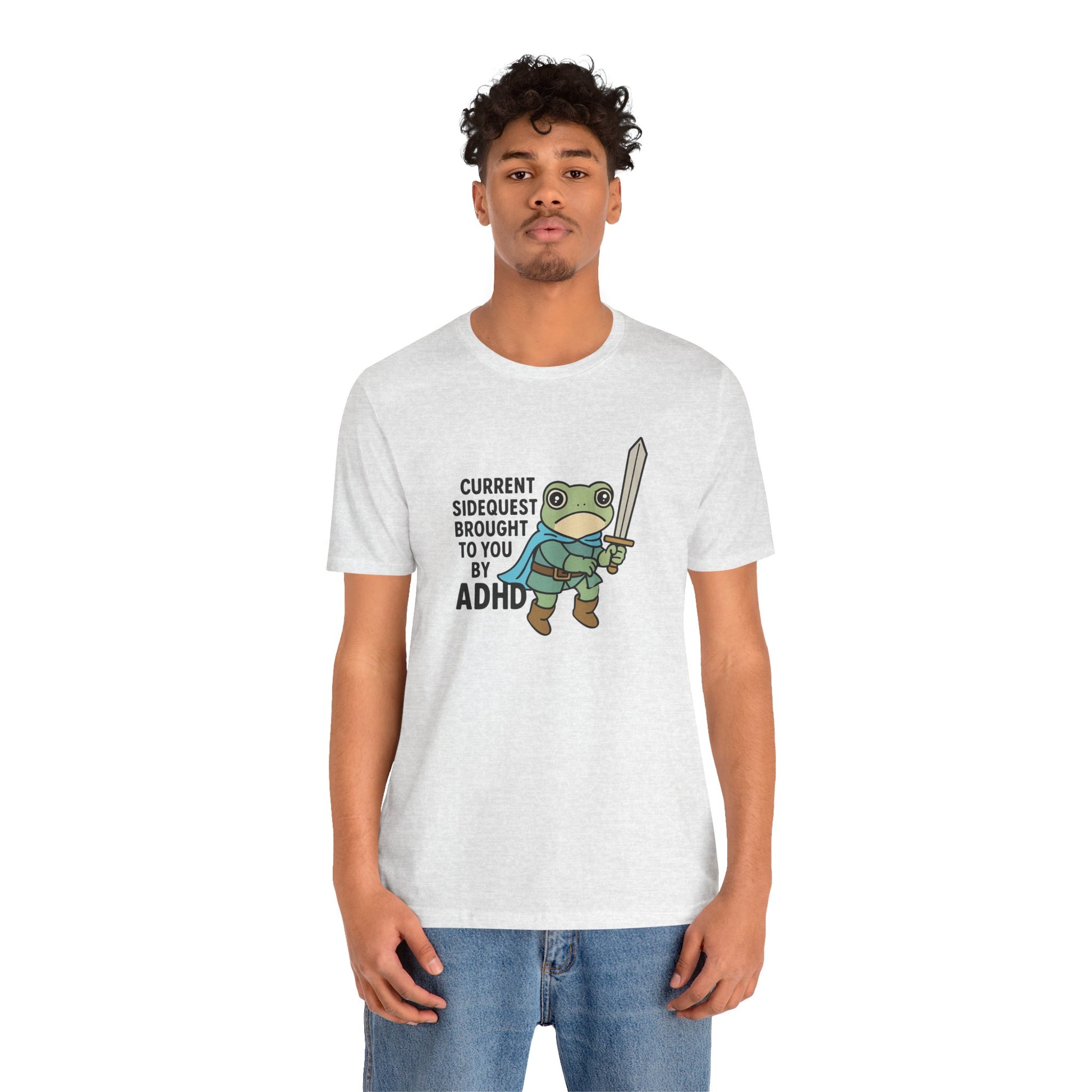 T-Shirt CURRENT SIDEQUEST T-Shirt – Funny ADHD Frog Gaming Shirt