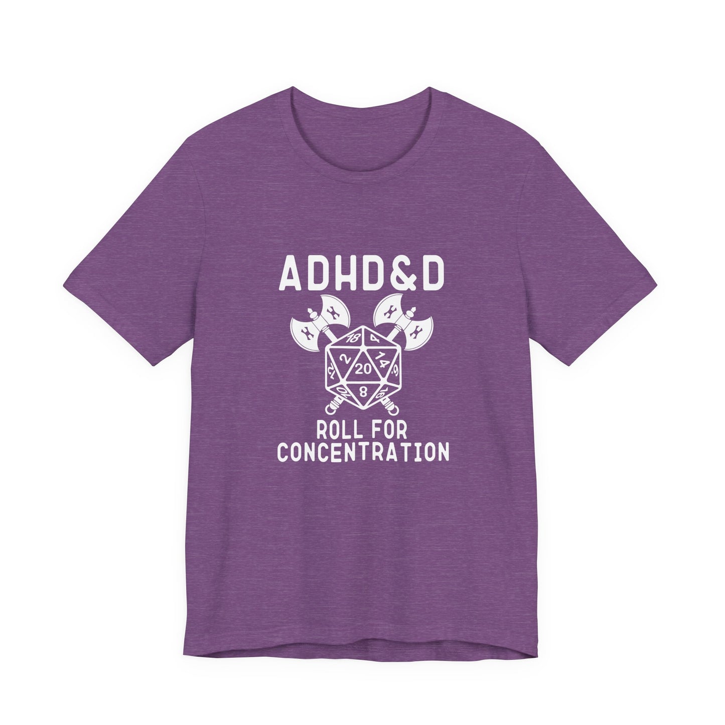T-Shirt ADHD&D T-Shirt – Funny ADHD Gaming Shirt with Dice and Axes
