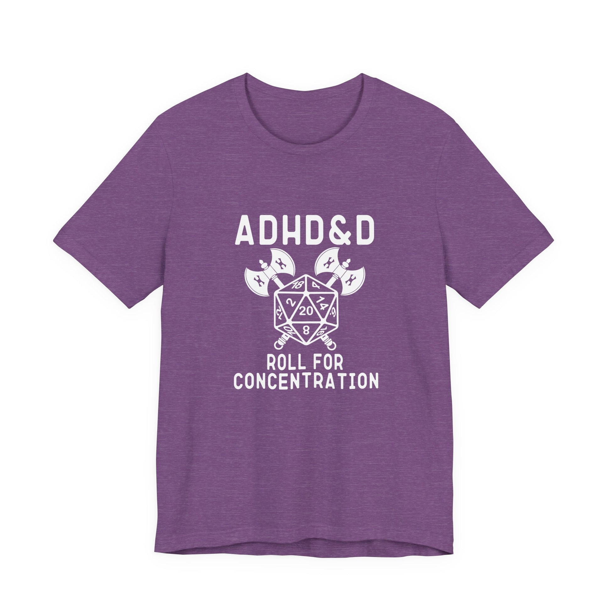 T-Shirt ADHD&D T-Shirt – Funny ADHD Gaming Shirt with Dice and Axes