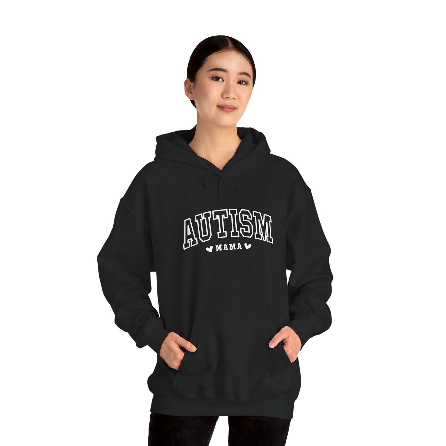 Hoodie AUTISM MAMA Hoodie – Collegiate-Inspired Supportive Mom Design