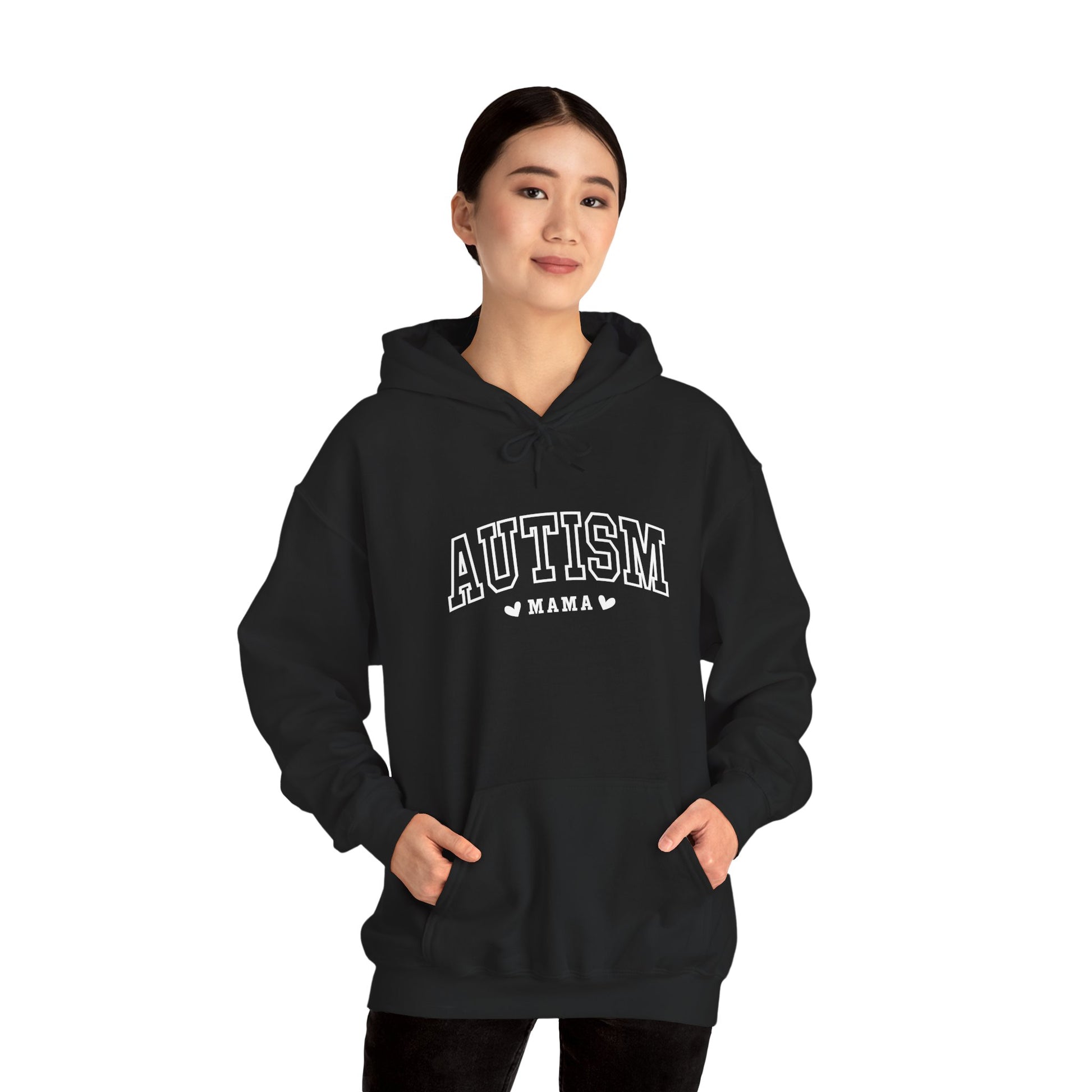 Hoodie AUTISM MAMA Hoodie – Collegiate-Inspired Supportive Mom Design