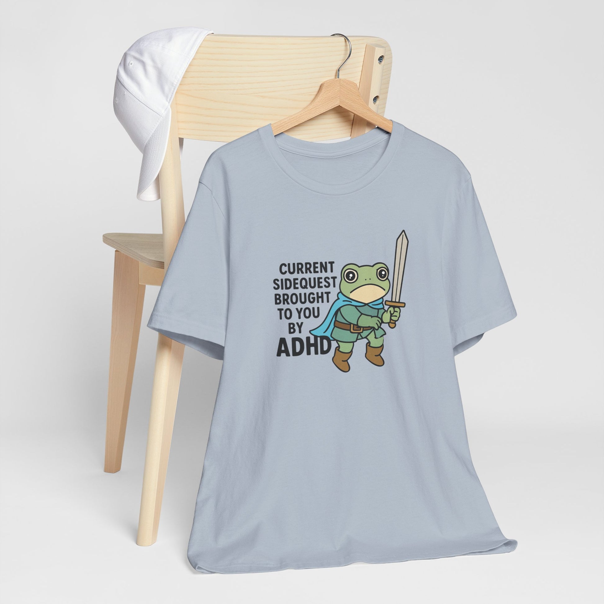 T-Shirt CURRENT SIDEQUEST T-Shirt – Funny ADHD Frog Gaming Shirt