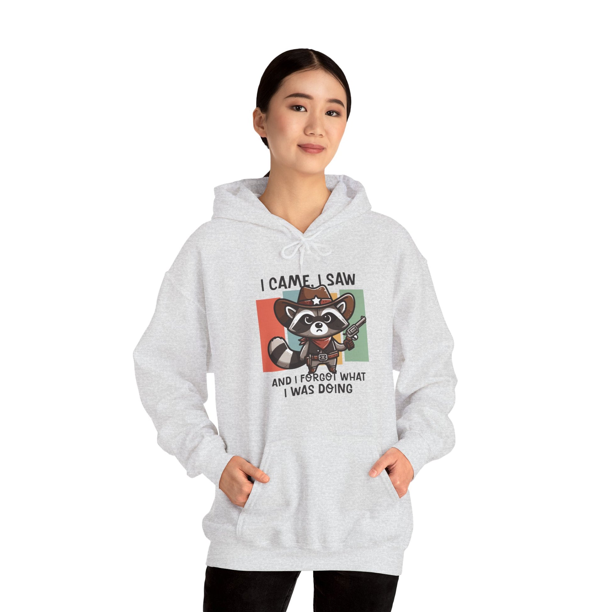 Hoodie I Came I Saw And I Forgot Hoodie – Funny ADHD Raccoon Hoodie