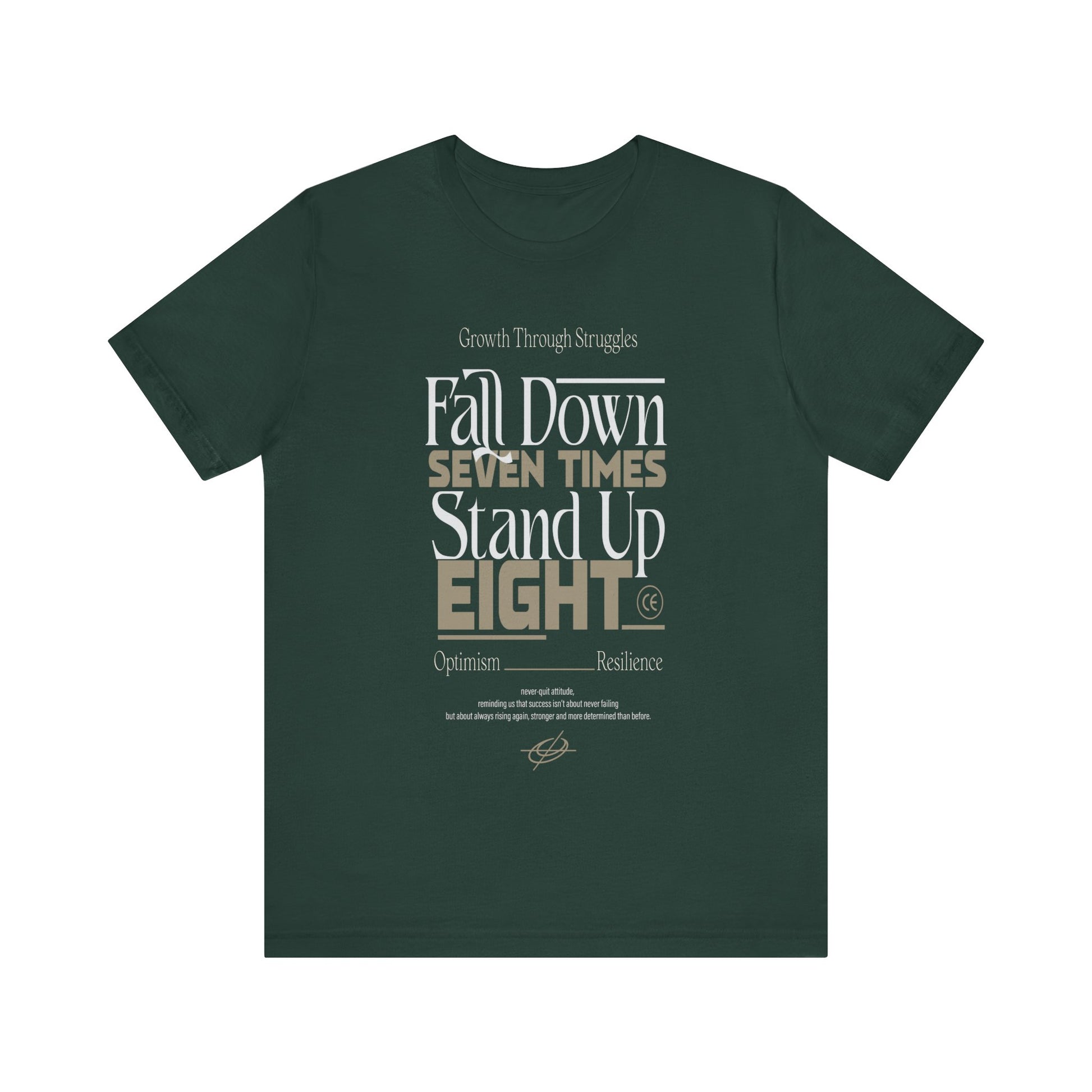 Forest Motivational Quote Shirt – Fall Down Seven Times Stand Up Eight