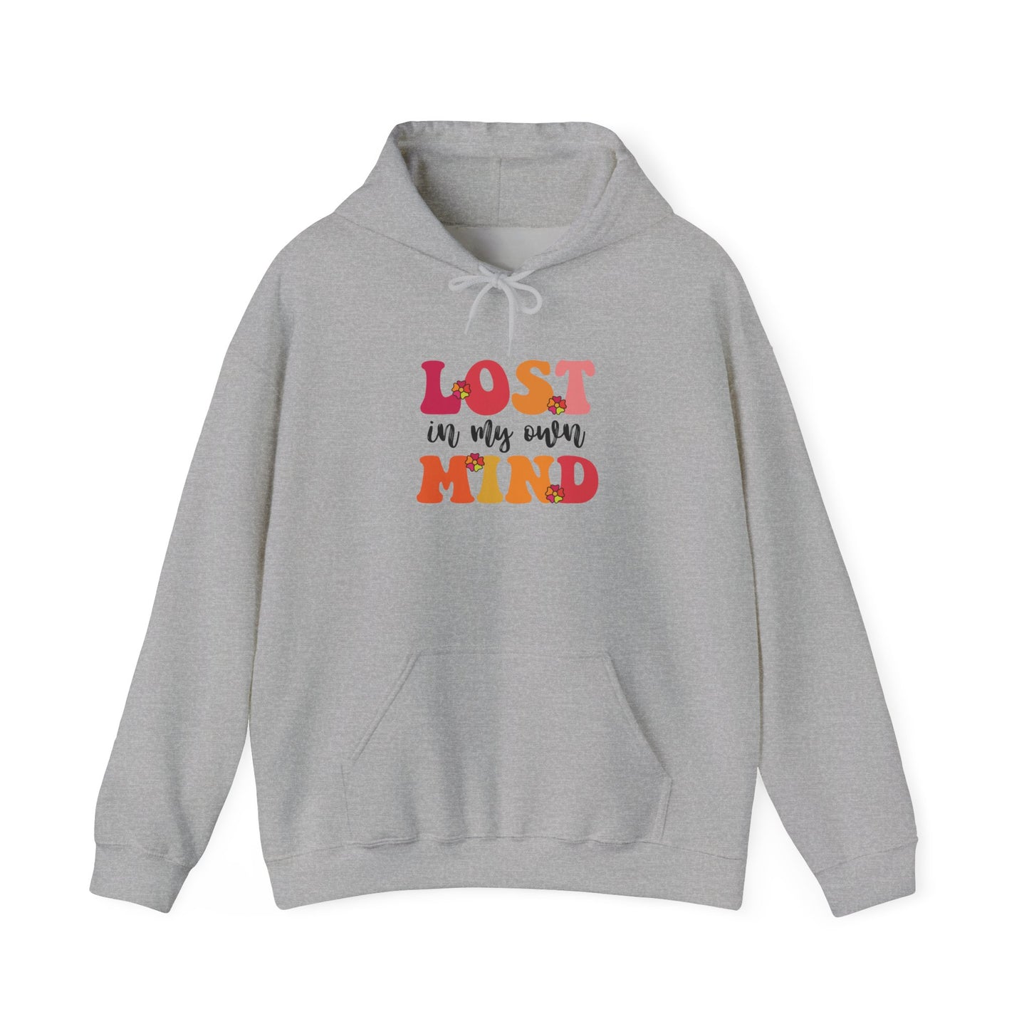 Hoodie LOST in my own MIND Hoodie – Retro ADHD Graphic Hoodie