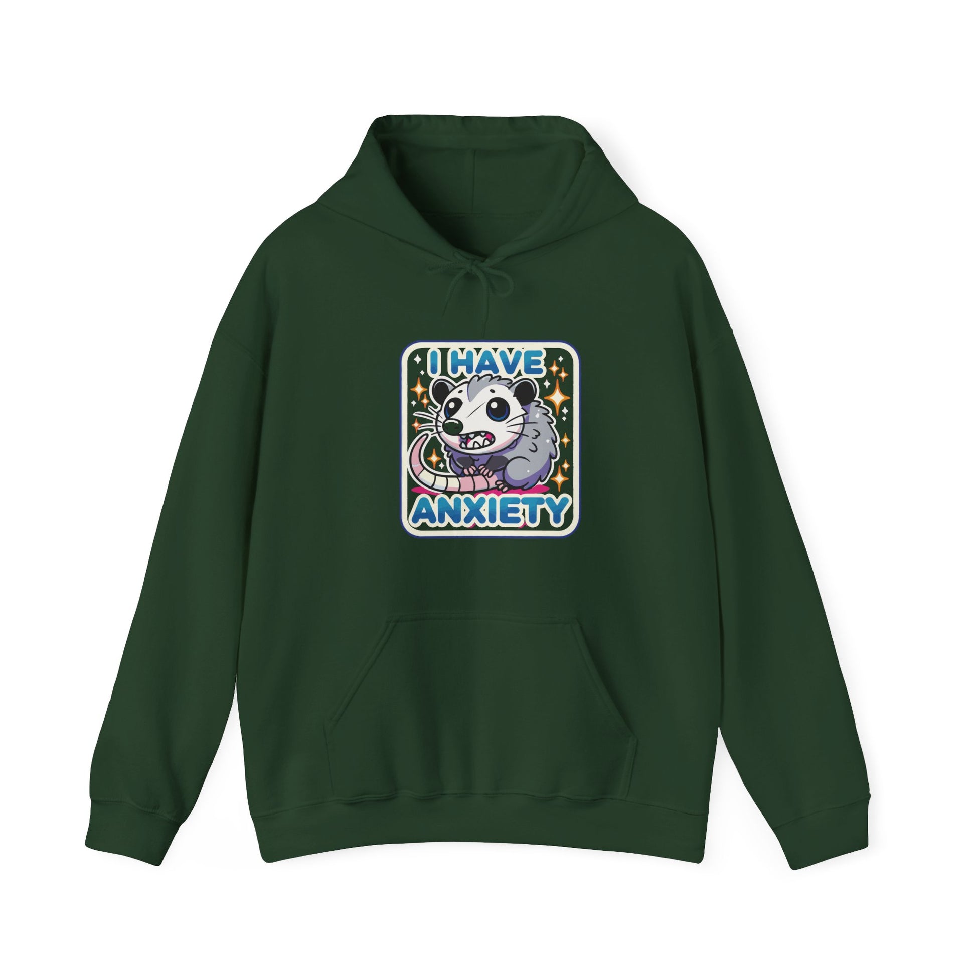 Hoodie I Have Anxiety Hoodie – Funny Opossum Hoodie for Women