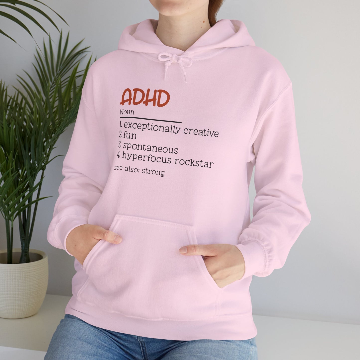 ADHD (Noun) Definition – Funny ADHD Hoodie with Positive Traits