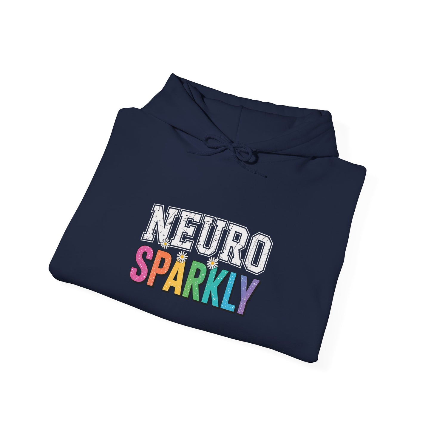 NEURO SPARKLY Autism Hoodie – Bold Varsity Floral Graphic Hoodie